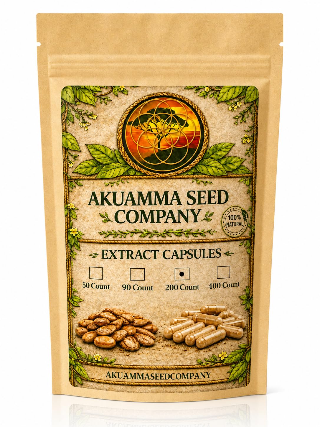 Akuamma Seed Company Akuamma Capsules, 200 Count
