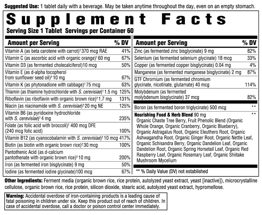 Innate Response Formulas Women's One Daily - Daily Multivitamin for Women 60 Tablets