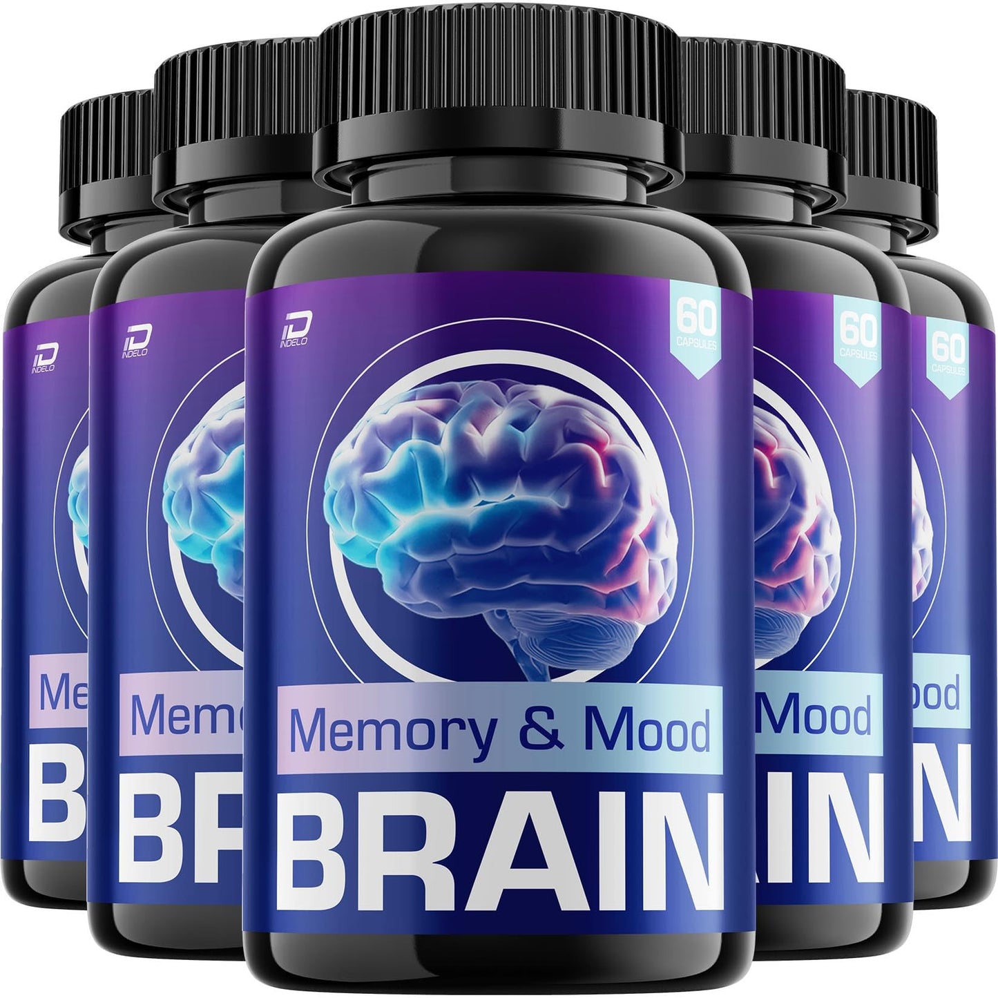 Indelo Memory Mood Supplement Capsules 300 Capsules