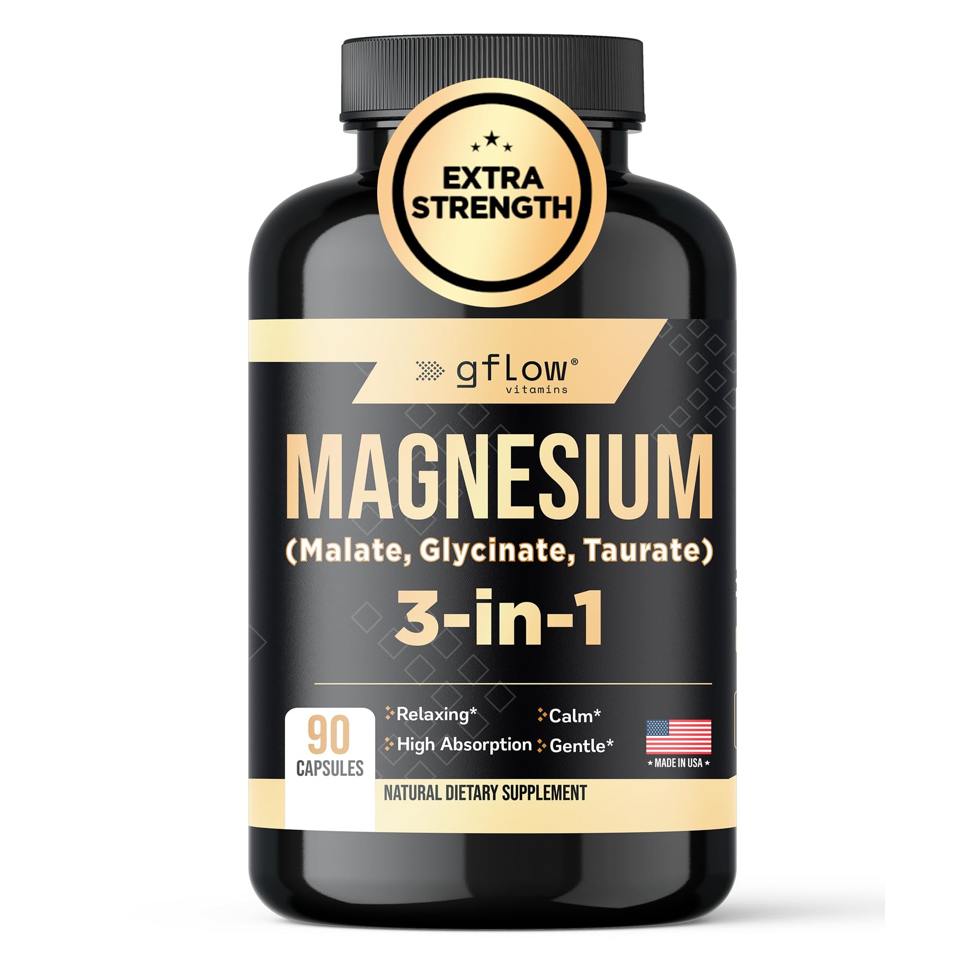 Gflow Vitamins Magnesium 3-in-1 Capsule 90 Count