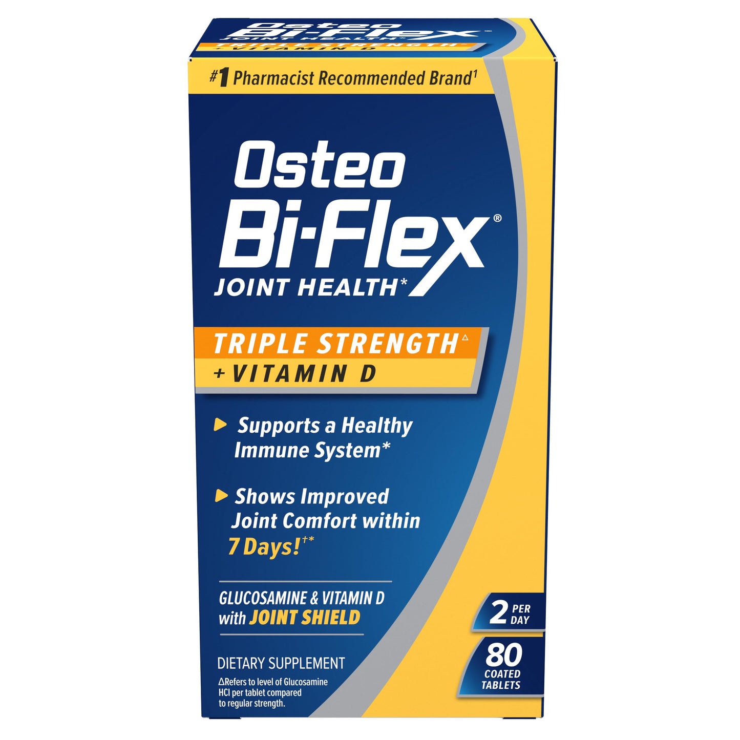 Osteo Bi-Flex Triple Strength Glucosamine Chondroitin Supplement with Vitamin D Caplets/Tablets, 80 Count