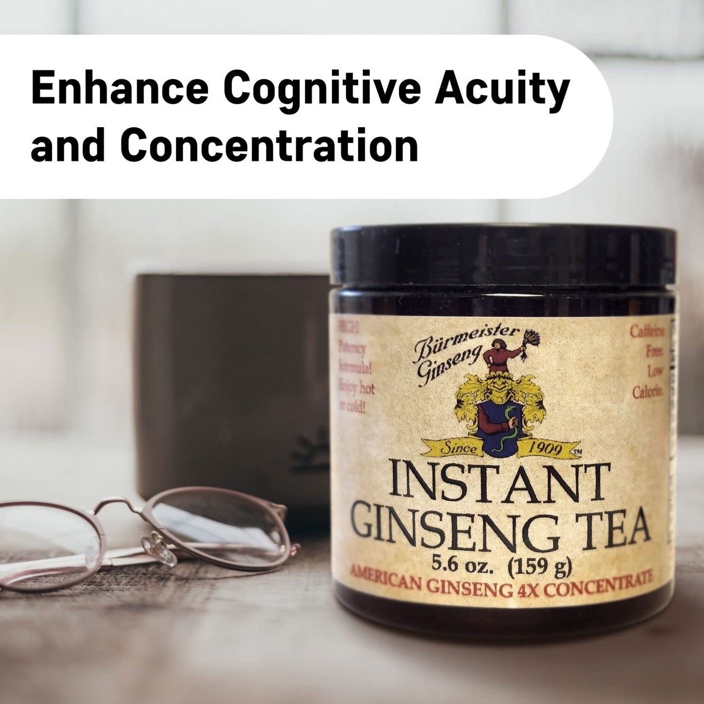 Burmeister American Ginseng Instant Tea Powder, 5.6 oz