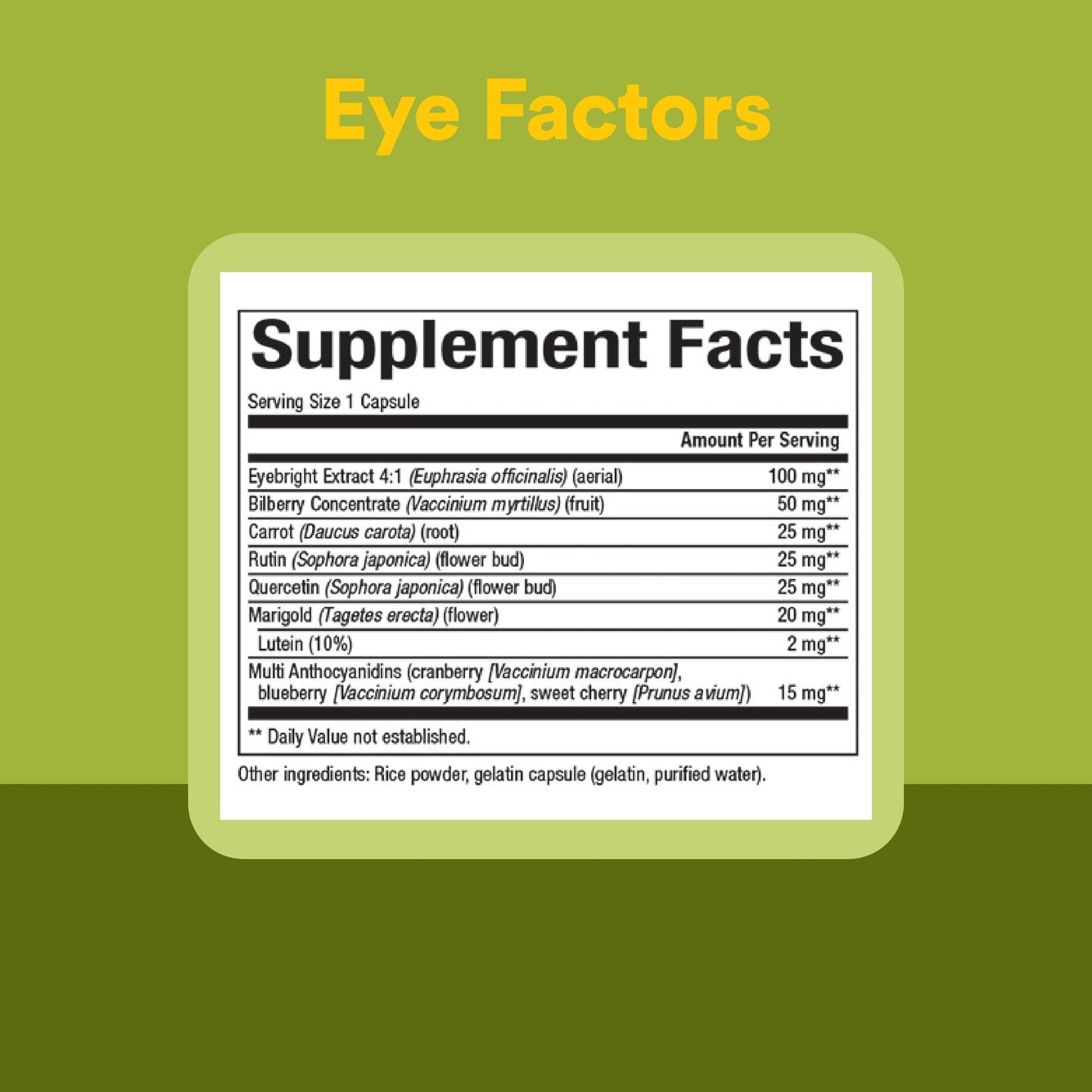Natural Factors Eye Factors Capsules, 90 Count