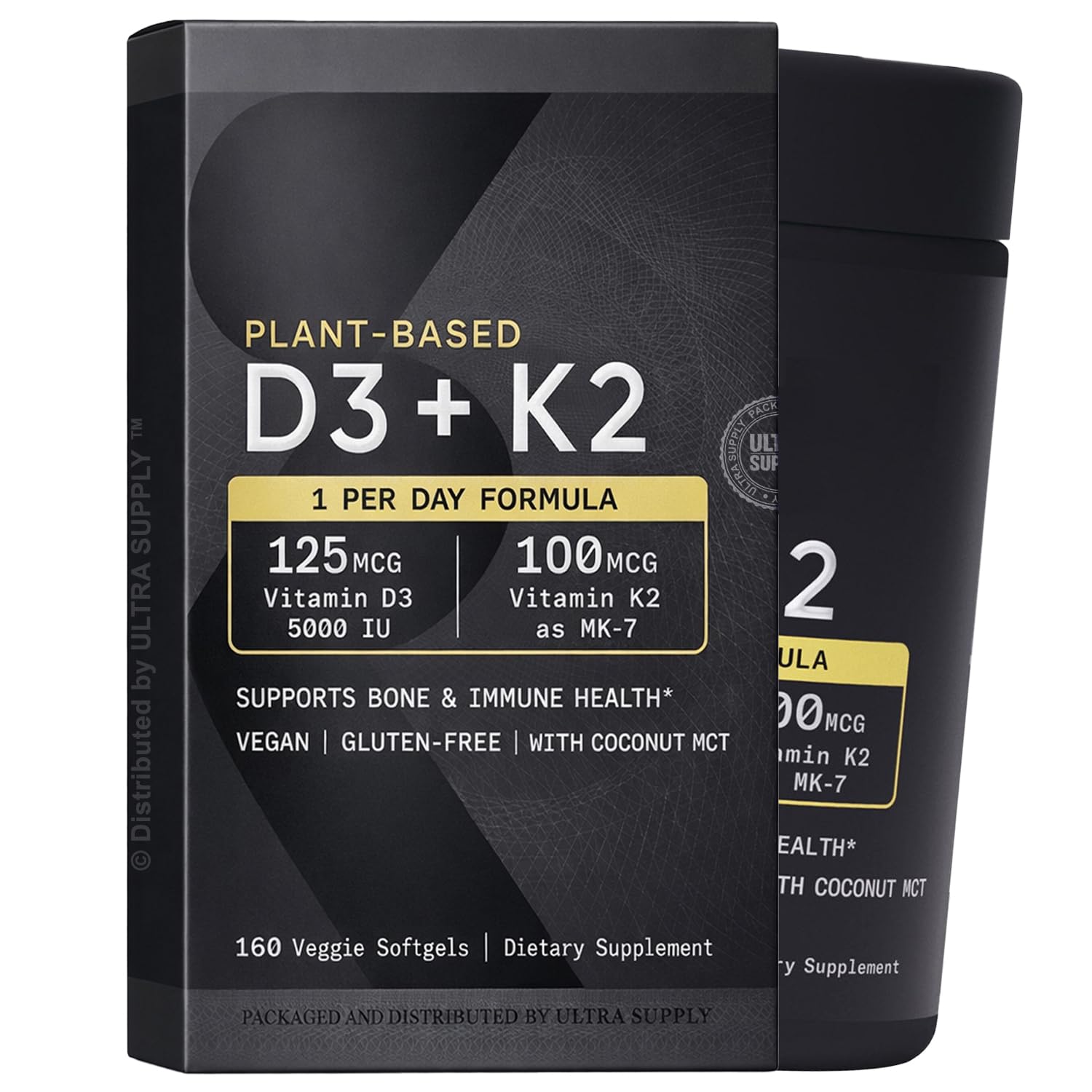 Generic D3 K2 125 mcg Softgel, 160 Count