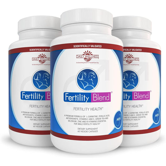 Fertility Blend Daily Wellness for Men – Men's Wellness Supplement with Vitamins, Minerals & Antioxidants, 180 Capsules