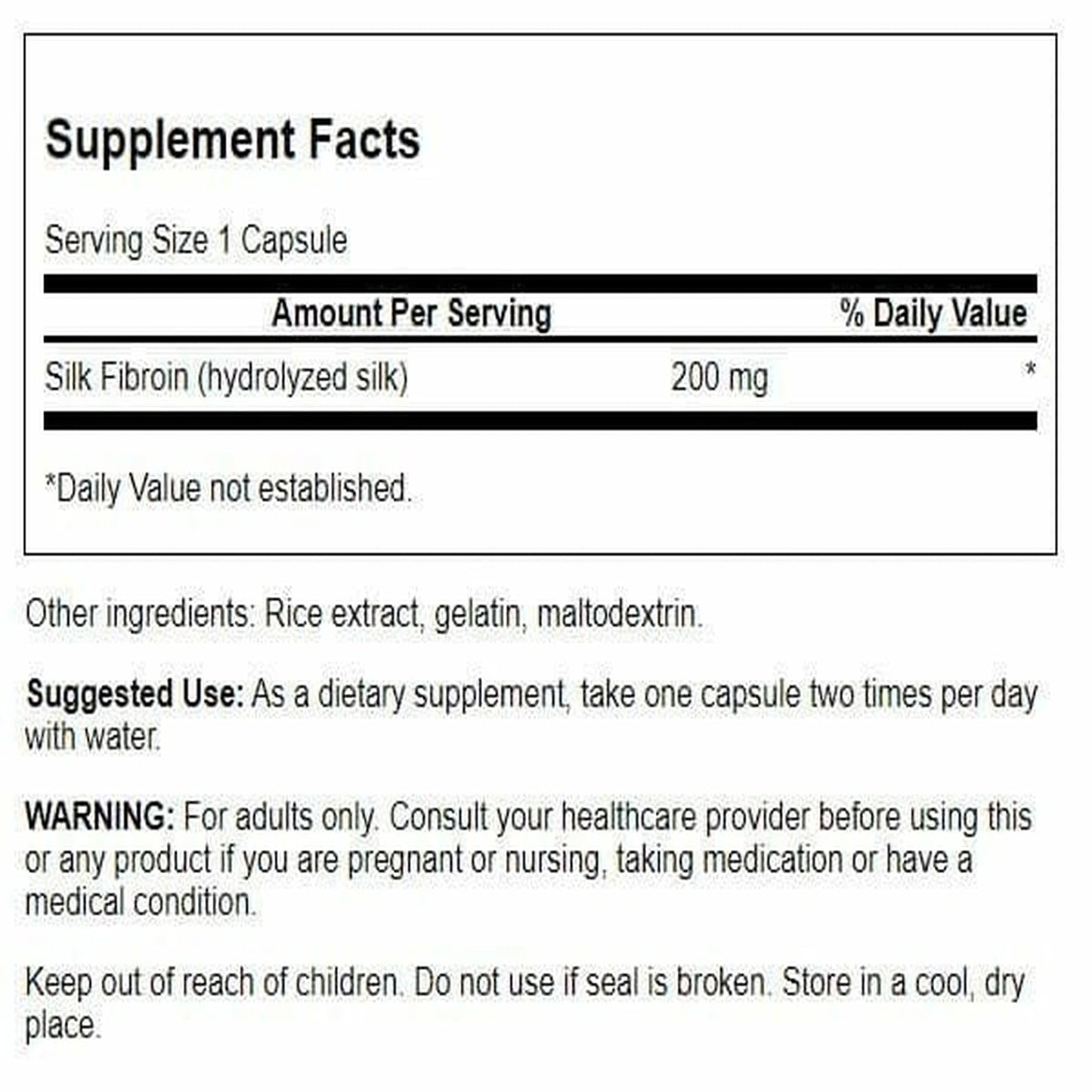 Swanson Neurosilk 200 mg Capsules 60 Count