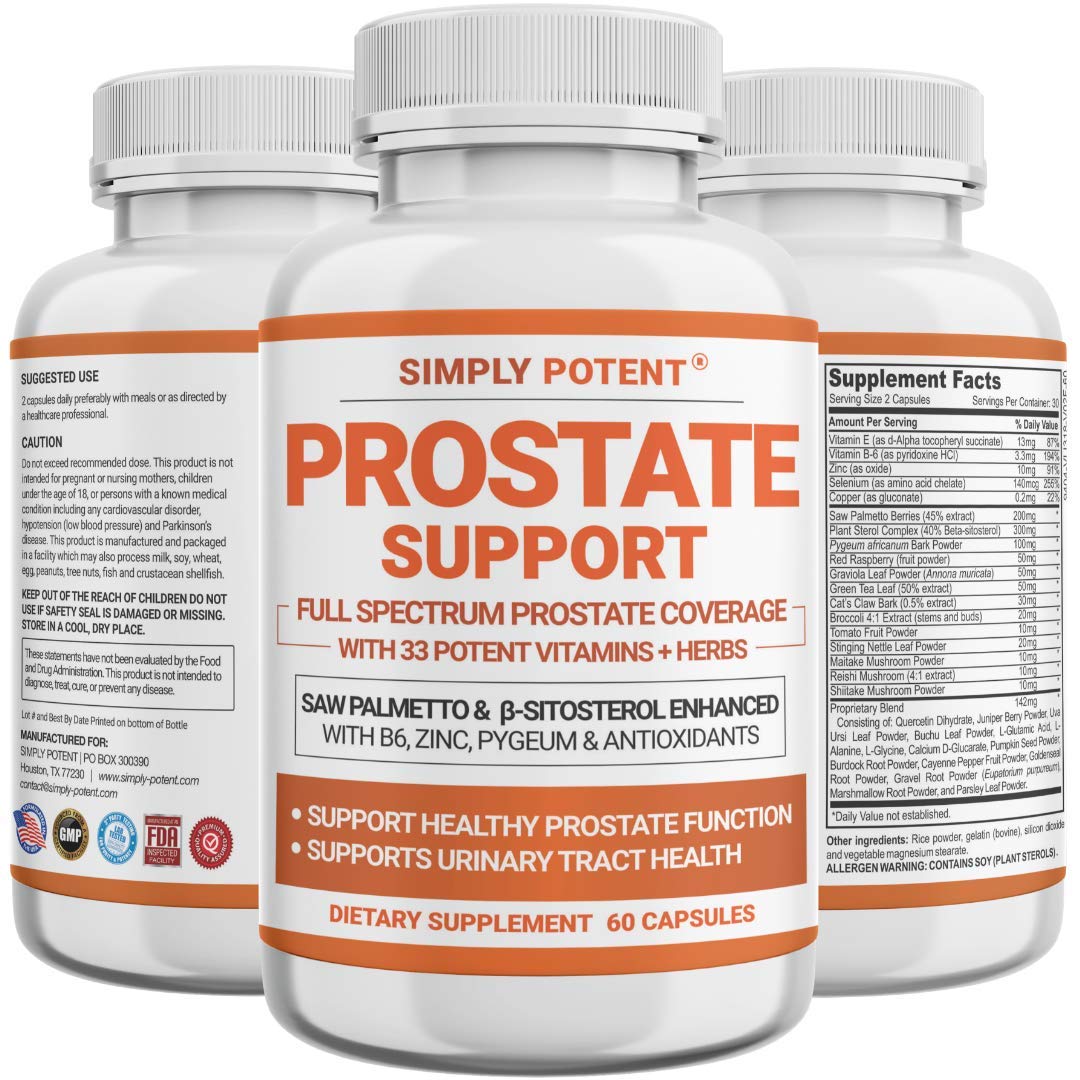Simply Potent Saw Palmetto Prostate Health Support Capsules, 60 Count