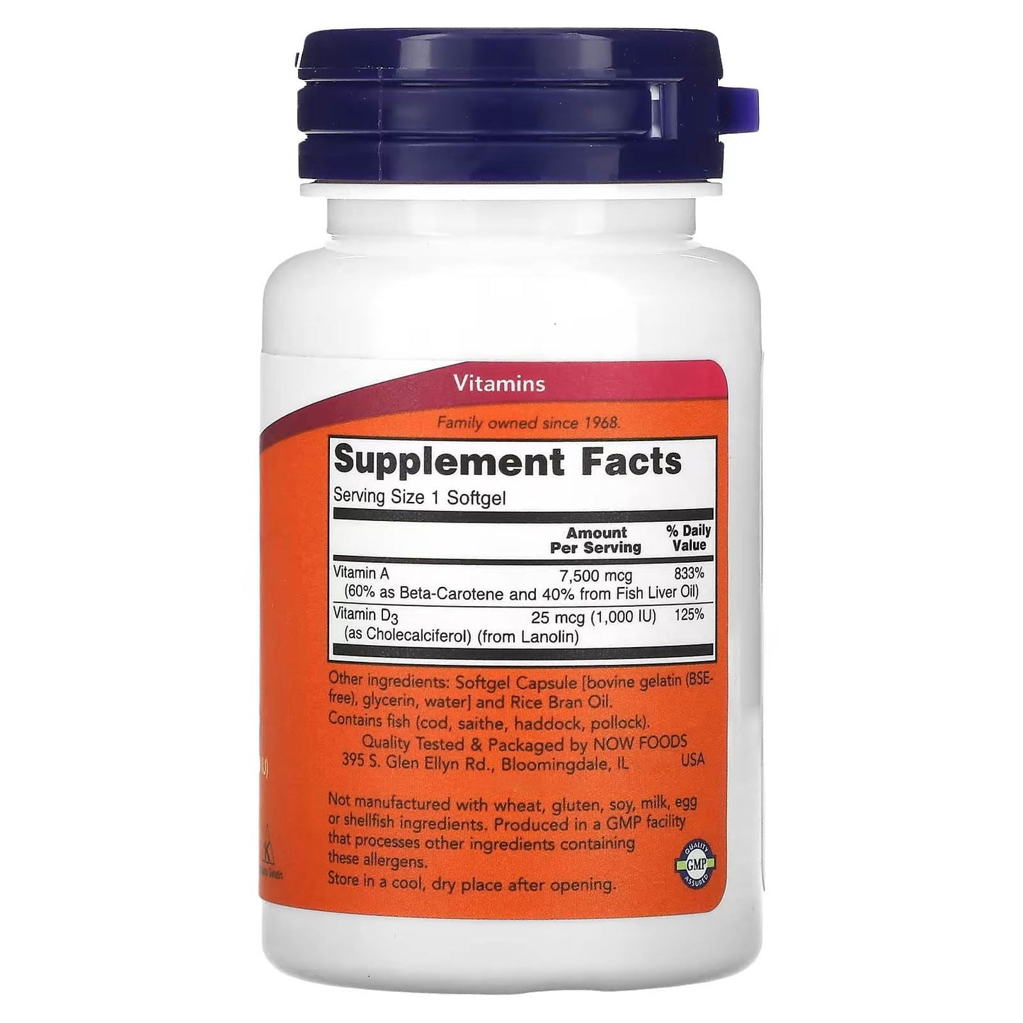 NOW Foods Ultra A & D 25000/1000 Softgels 3-Pack