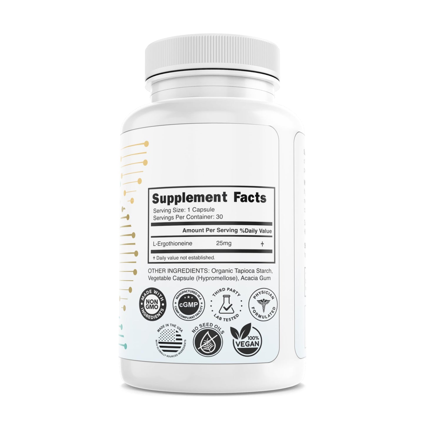 MyGevity Ergothioneine 25mg Capsule, 30 Count
