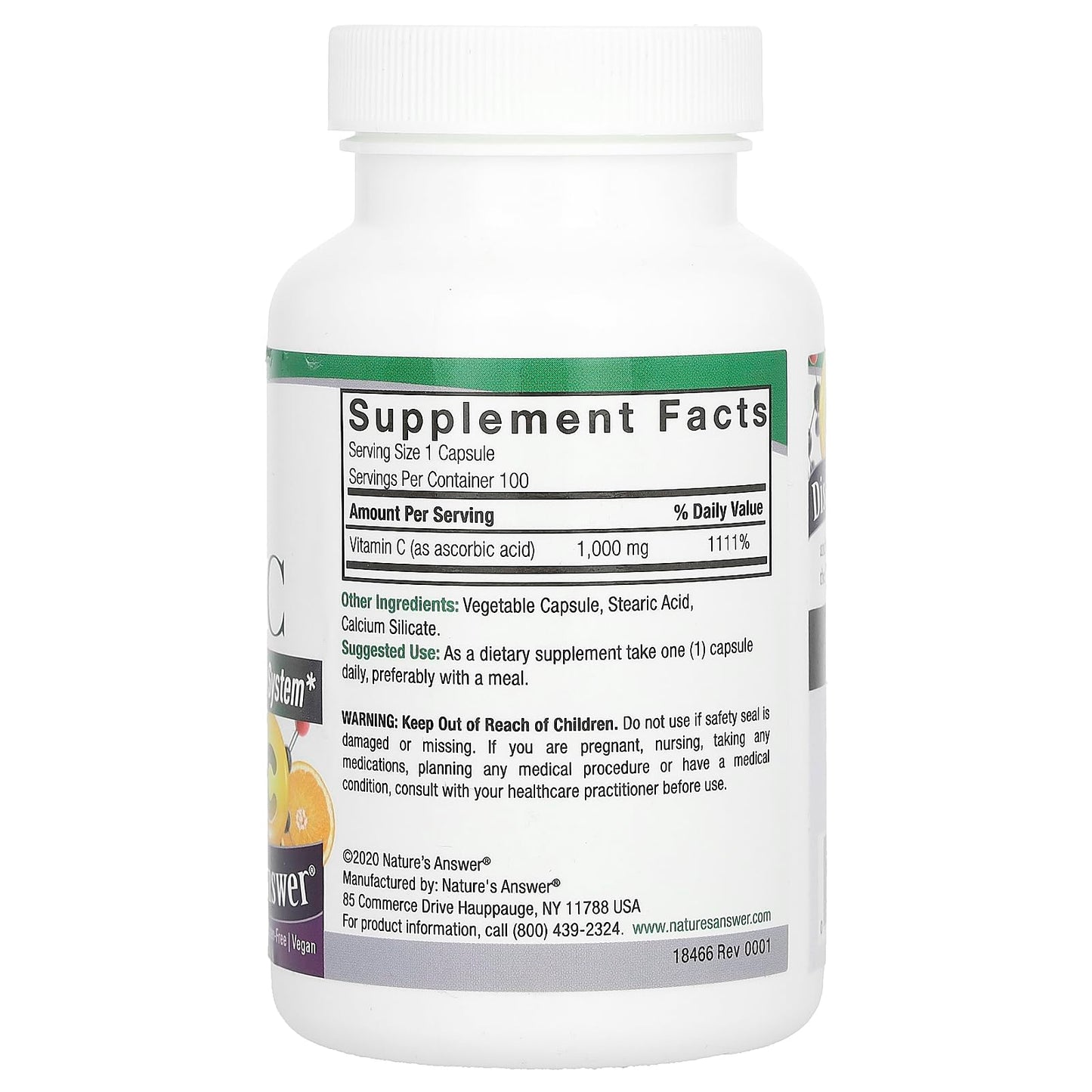 Nature's Answer Vitamin C 100 Capsules