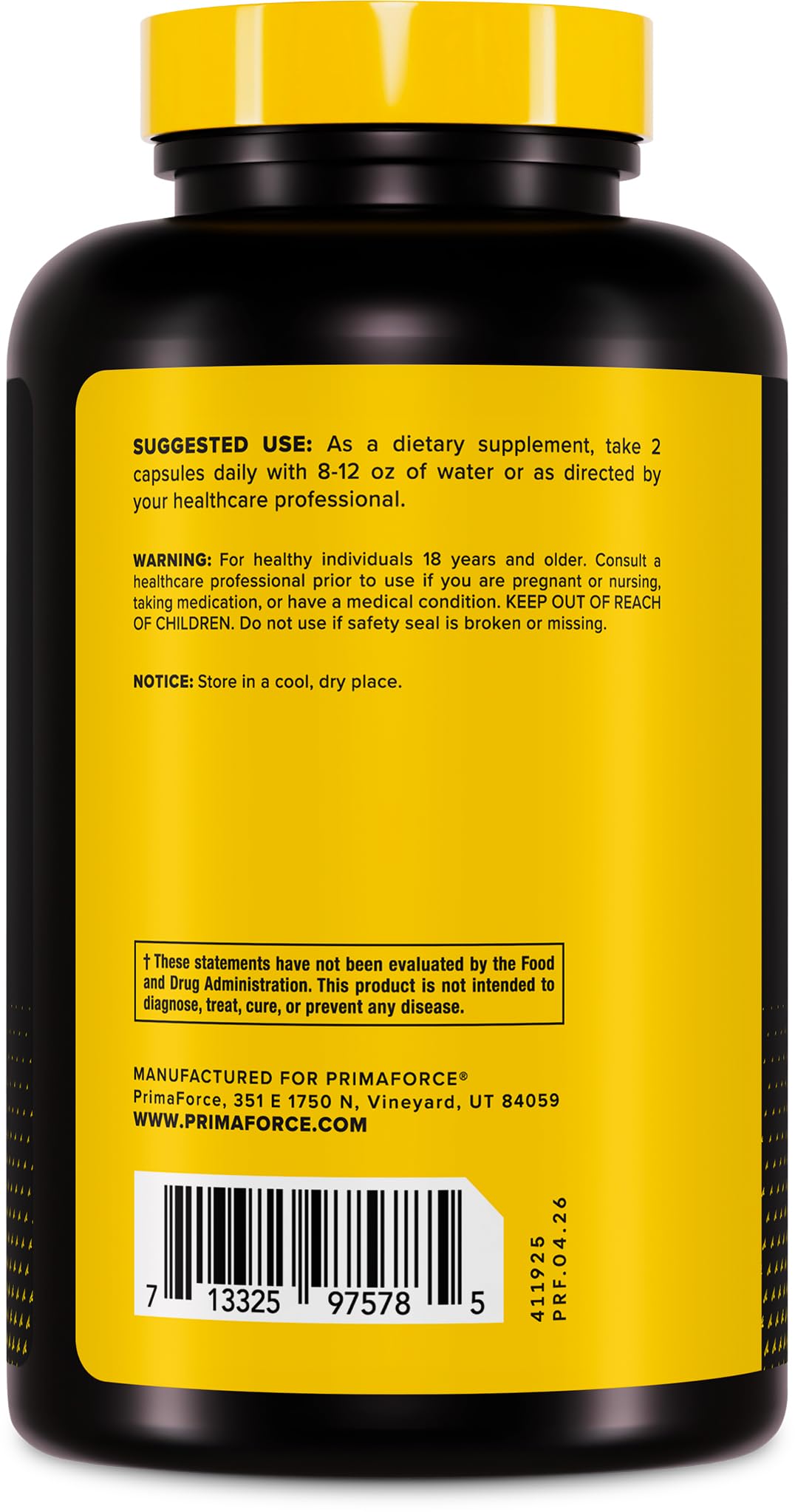 Primaforce HMB (Beta-Hydroxy Beta-Methylbutyrate) 1000mg, 180 Capsules