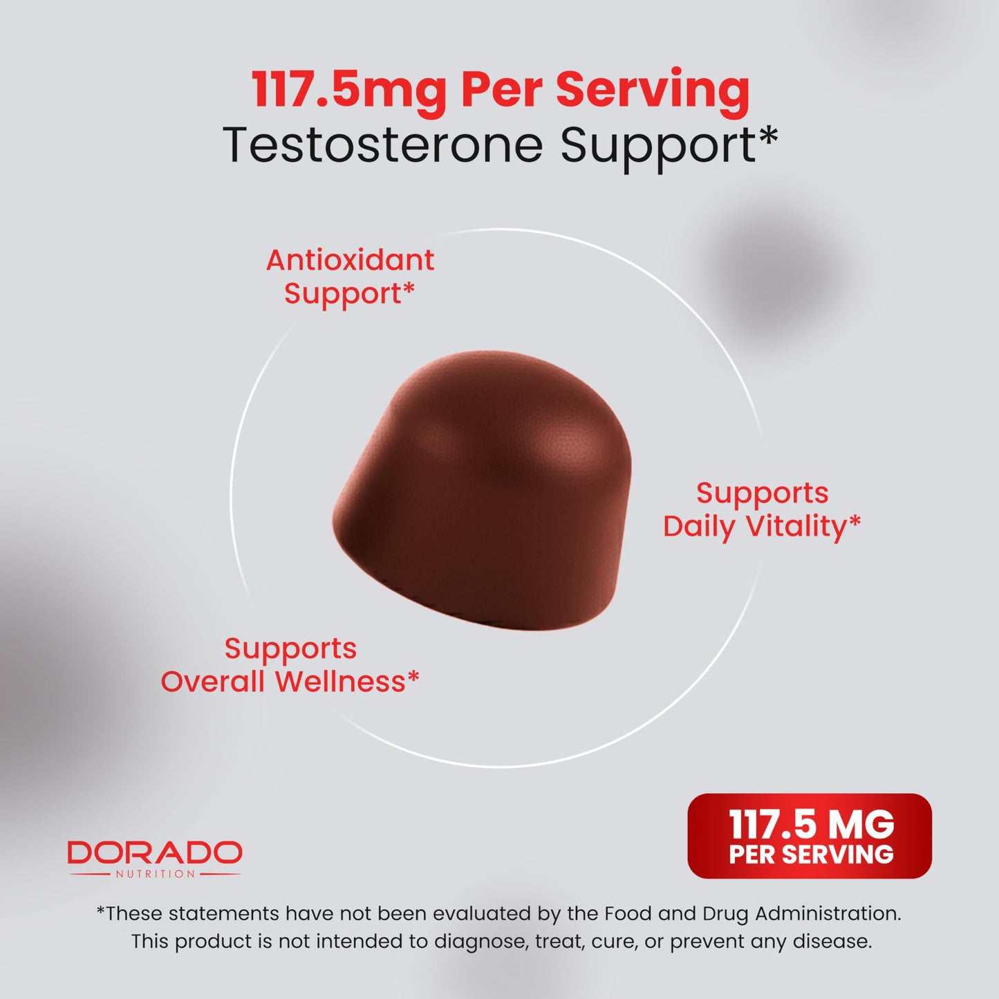 DORADO NUTRITION Testosterone Gummies for Men, 60 Count