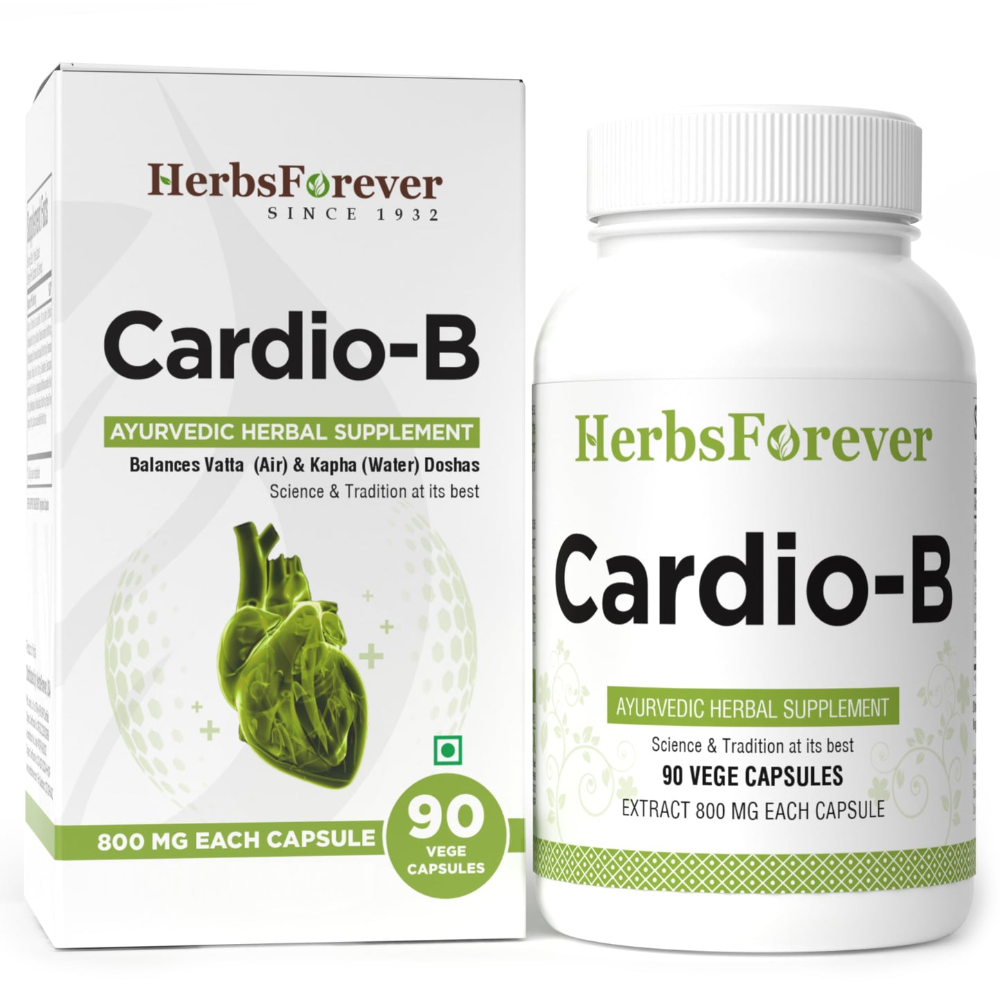 Herbsforever Cardio-B Ayurvedic Herbal Supplement Capsules 90 Count