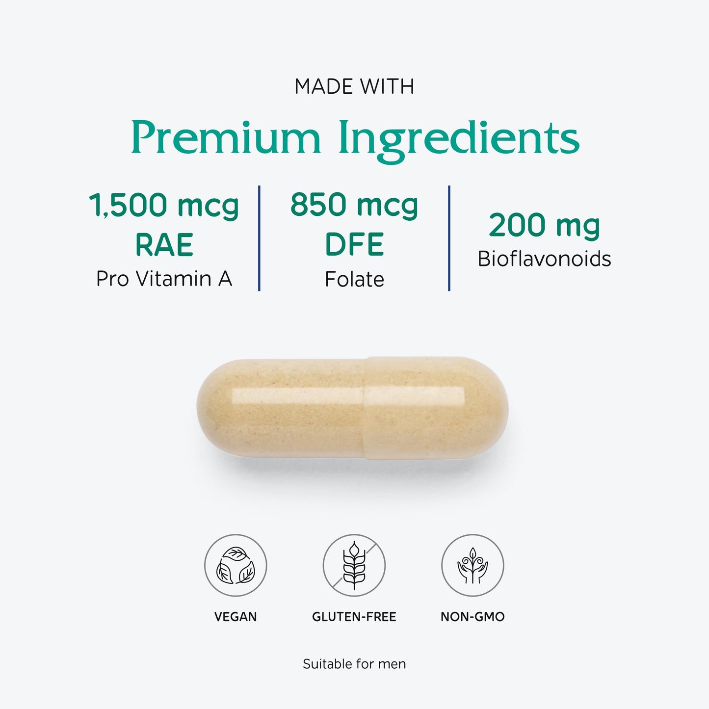 Vitanica Women's Symmetry High Potency Daily Multivitamin, Vegan/Vegetarian, Capsule, 180 Count