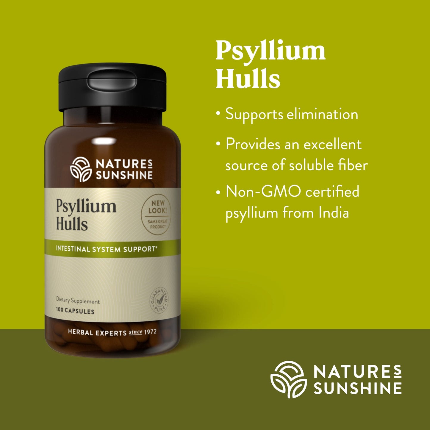 Nature's Sunshine Psyllium Hull Capsules 100 Count
