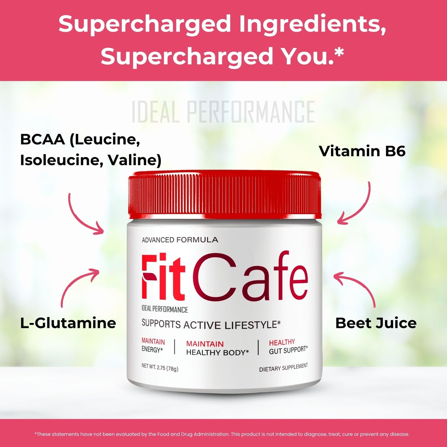 IDEAL PERFORMANCE Fit Cafe Powder, 4-Pack