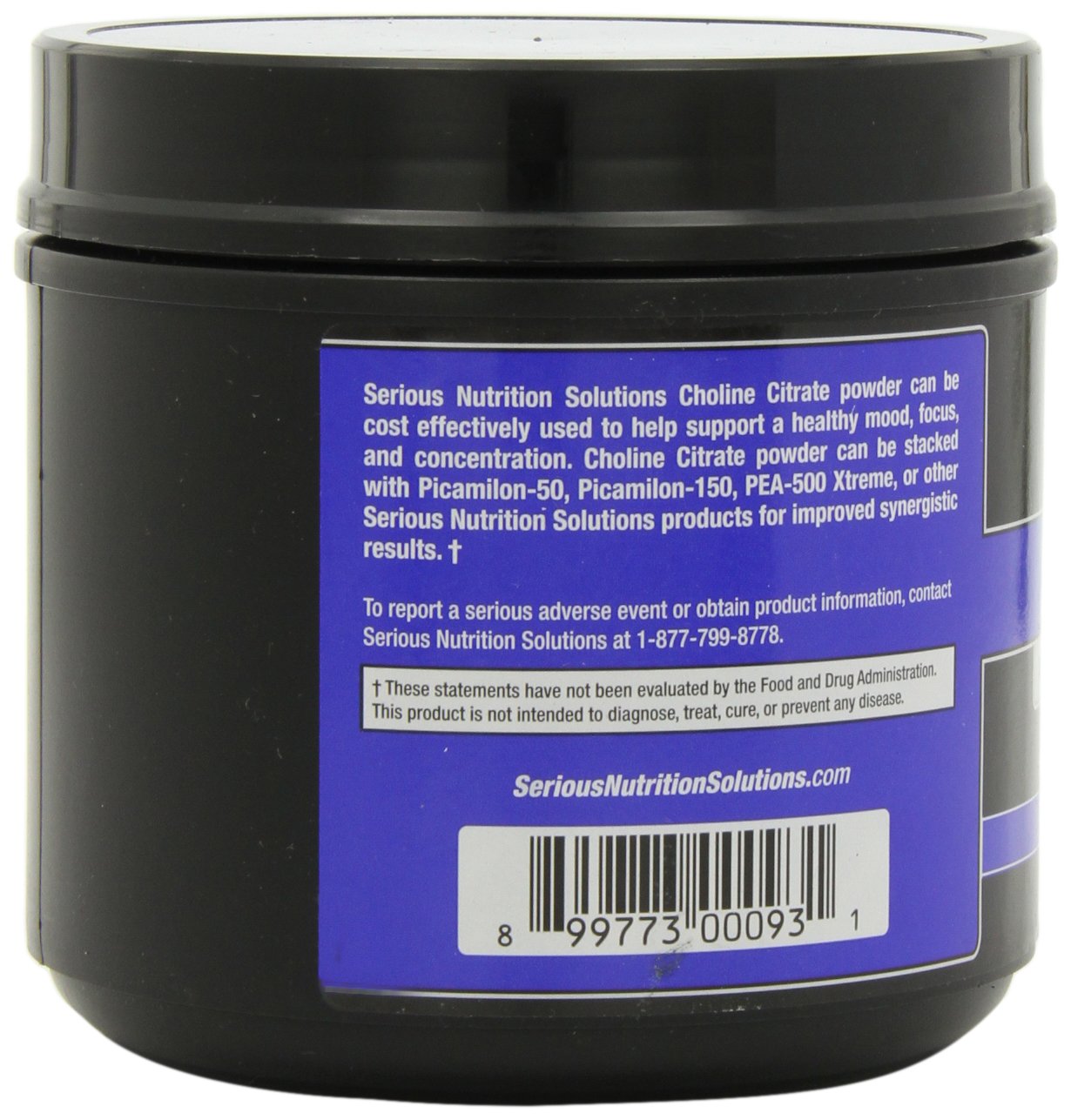 Serious Nutrition Solutions Choline Citrate Powder, 17.6