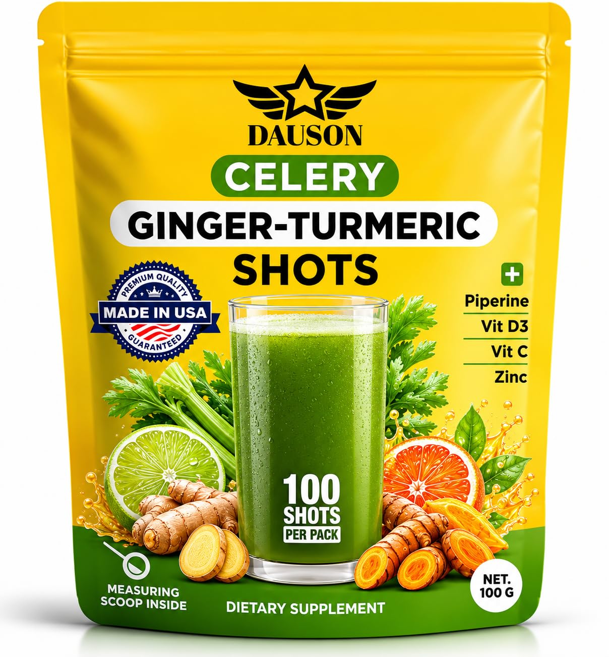 DAUSON Celery Shots Powder, 100 Count