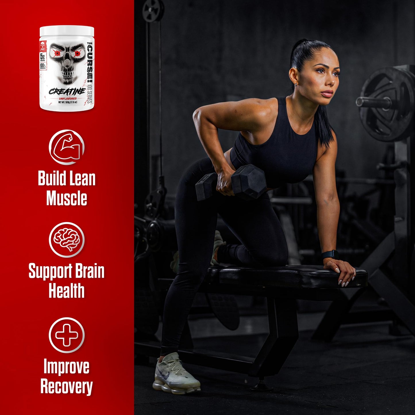 JNX SPORTS The Curse Micronized Creatine Monohydrate Unflavored 500g Powder 17.6