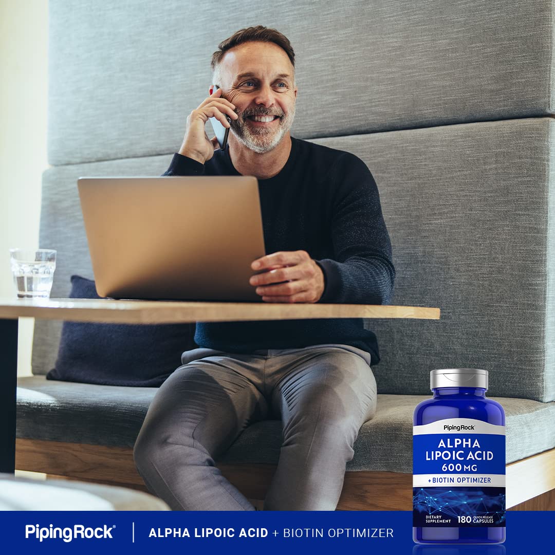 Piping Rock Alpha Lipoic Acid 600mg 180 Capsules