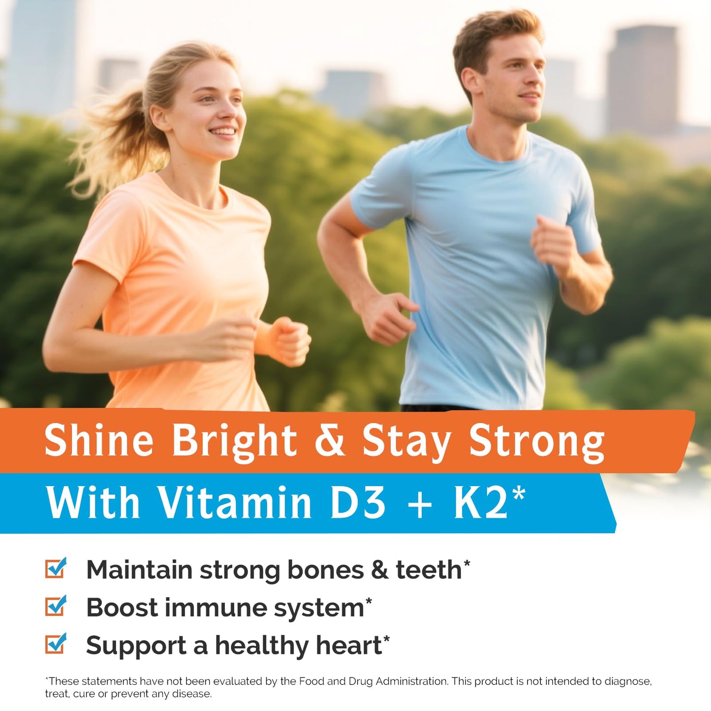 Innate Vitality Vitamin D3 K2 Supplement High Potency 10000 IU & 200 mcg MK-7 Softgels 240