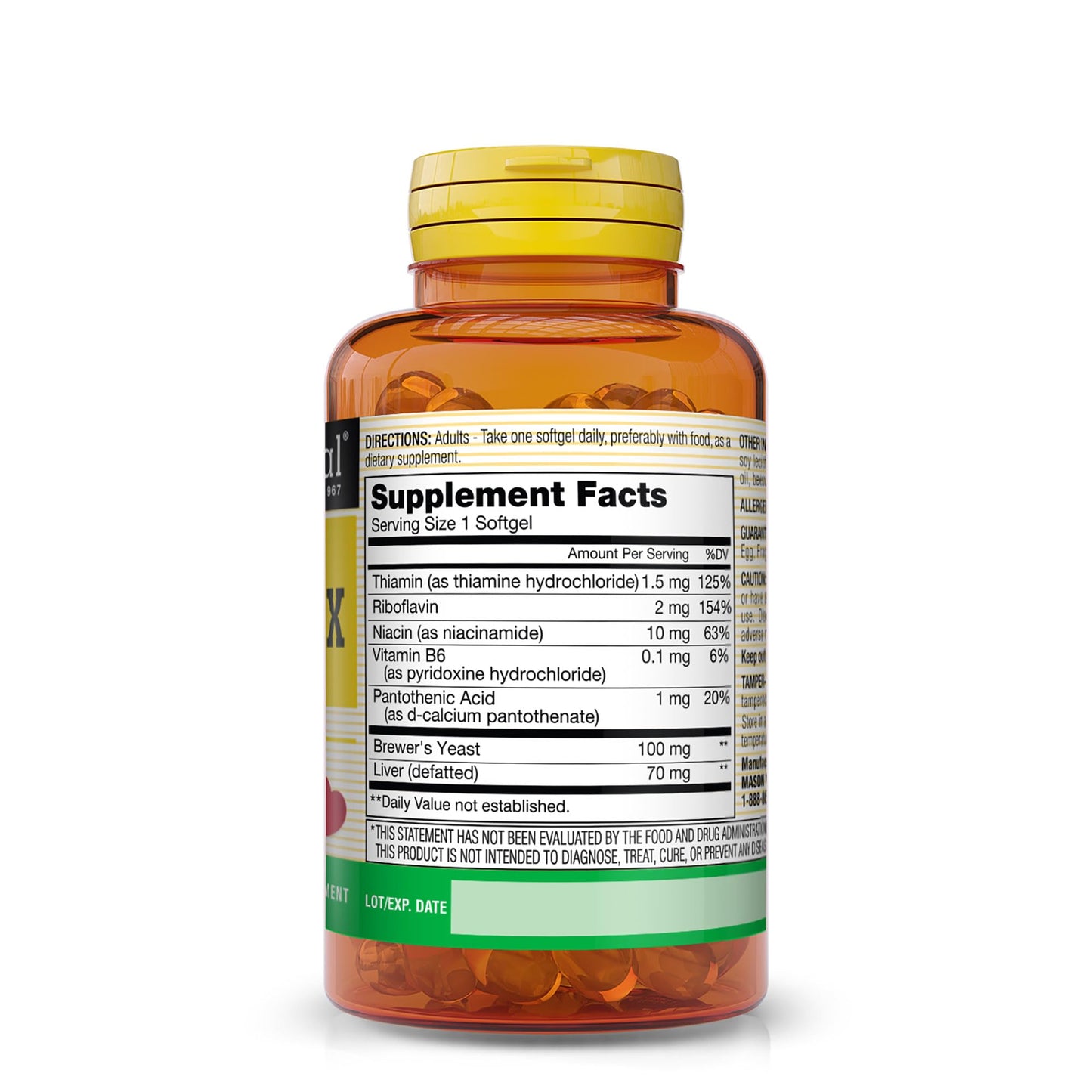 Mason Natural Vitamin B Complex Softgels 100