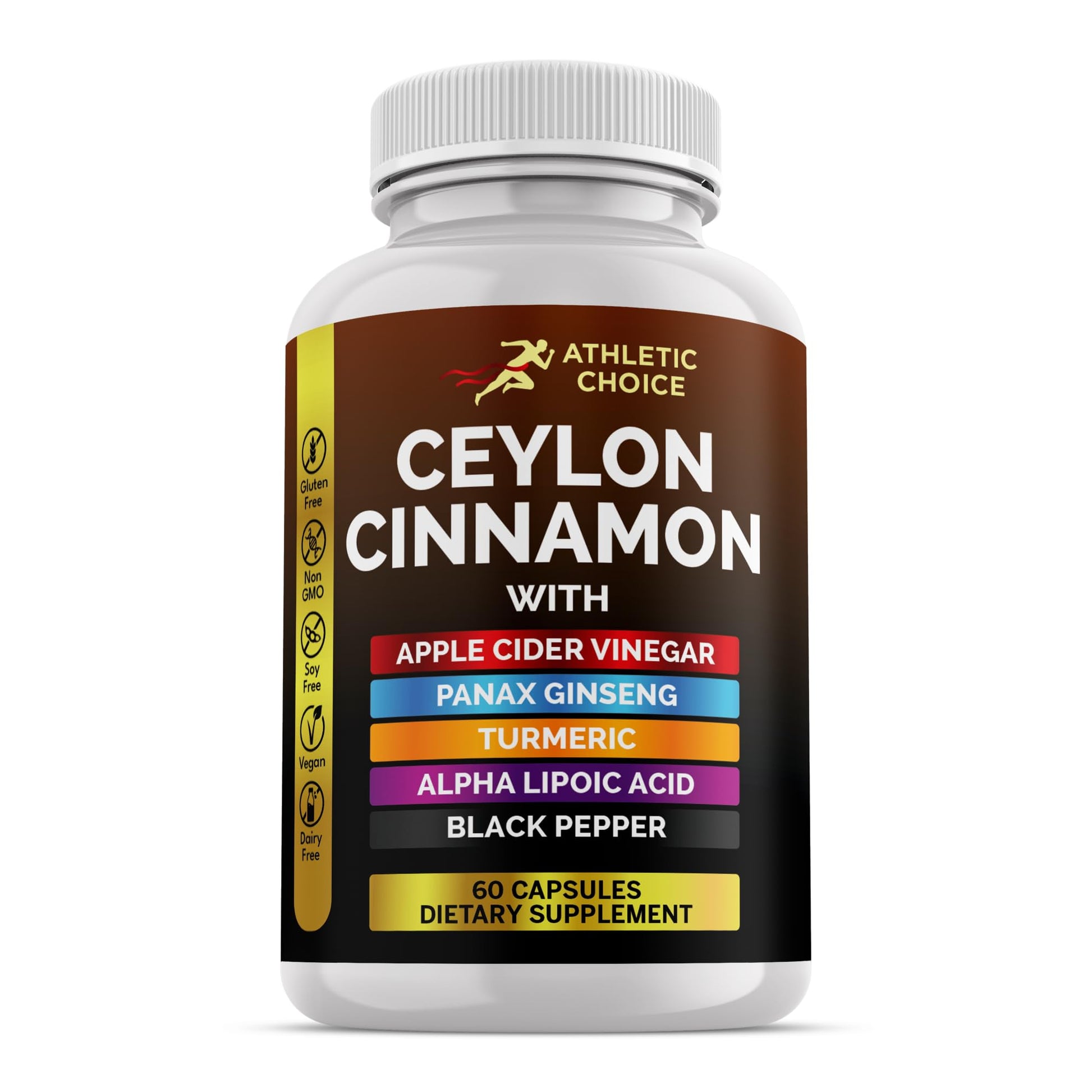 Athletic Choice Ceylon Cinnamon Capsules, 60 Count