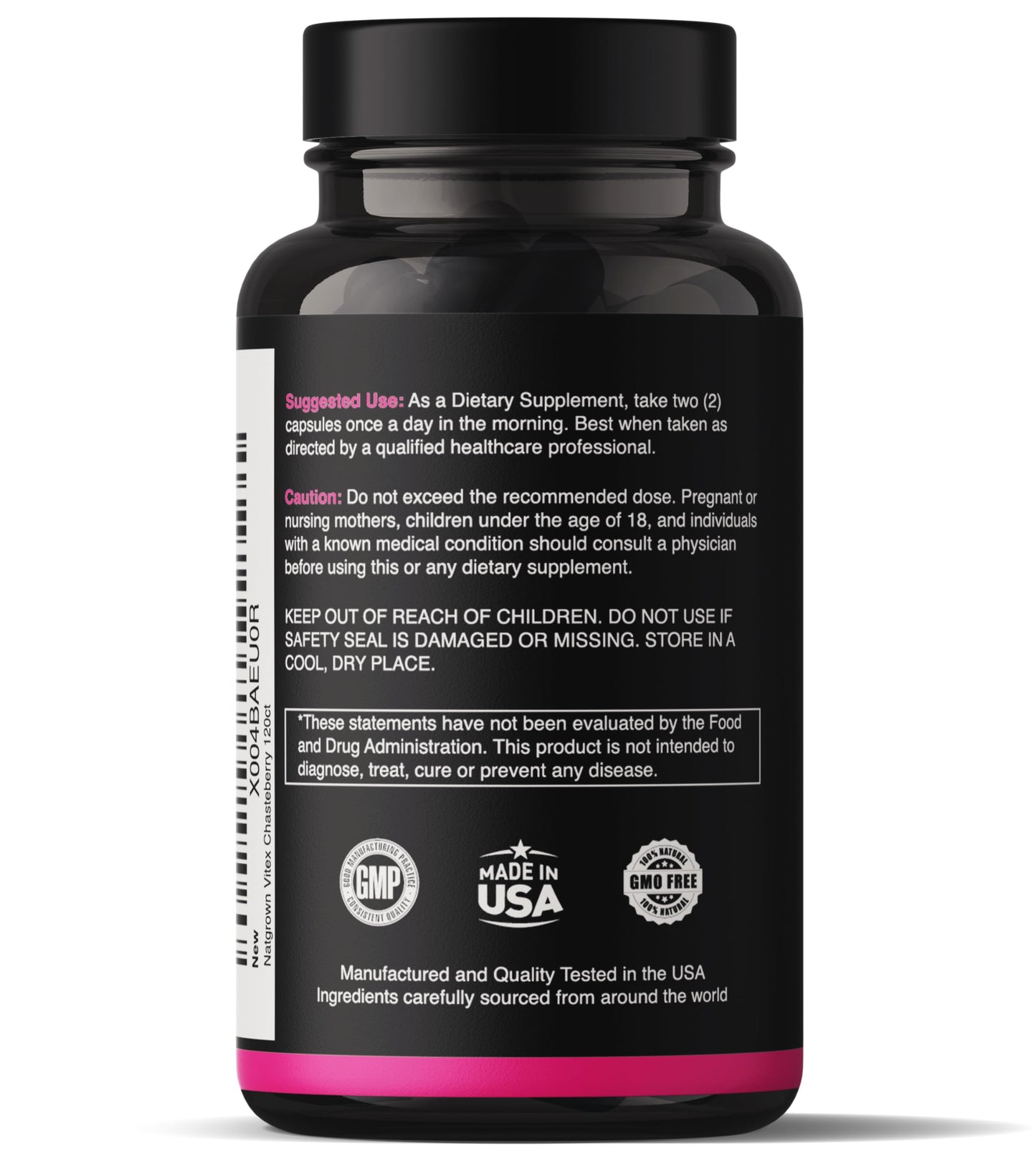 Natgrown Vitex Chasteberry Supplement for Women 1,000 mg Capsules 120 Count