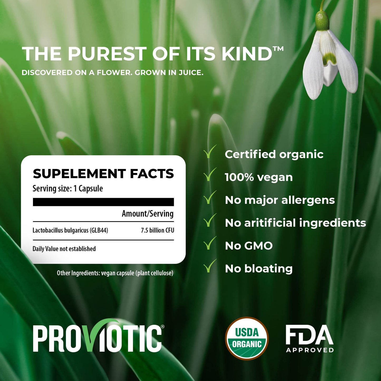 PROVIOTIC Lactobacillus Vegan Probiotic Supplement Capsule 150