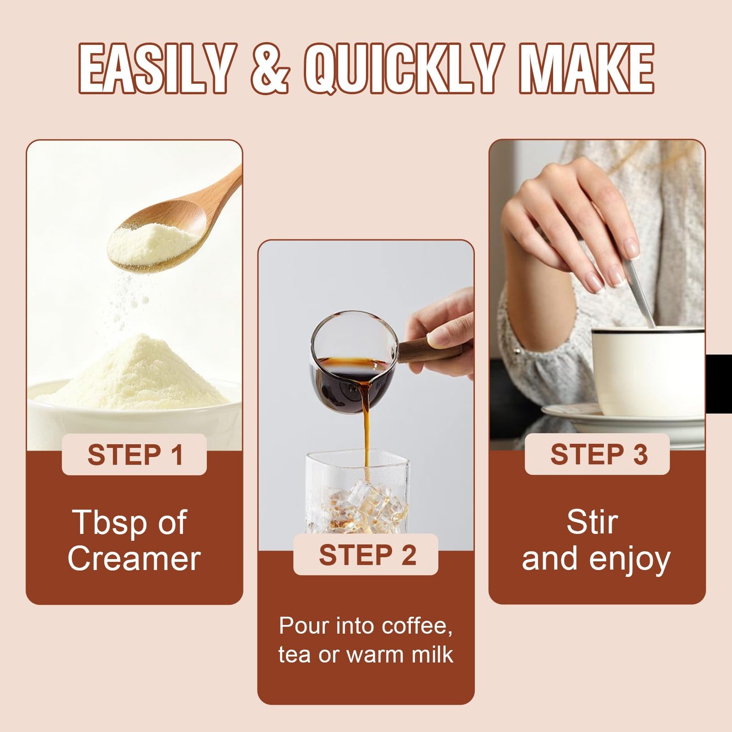 Bcuelov Mushroom Coffee Creamer Powder with 6 Adaptogenic Mushrooms & Probiotics, 7.4 oz
