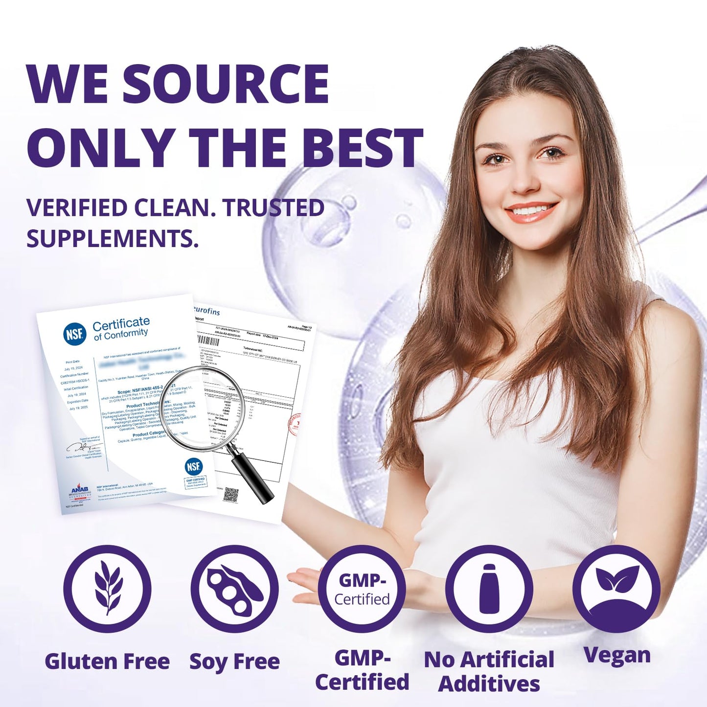QVQ Magnesium Bisglycinate L-Threonate Amino Acid Chelated Supplement Capsules, 180