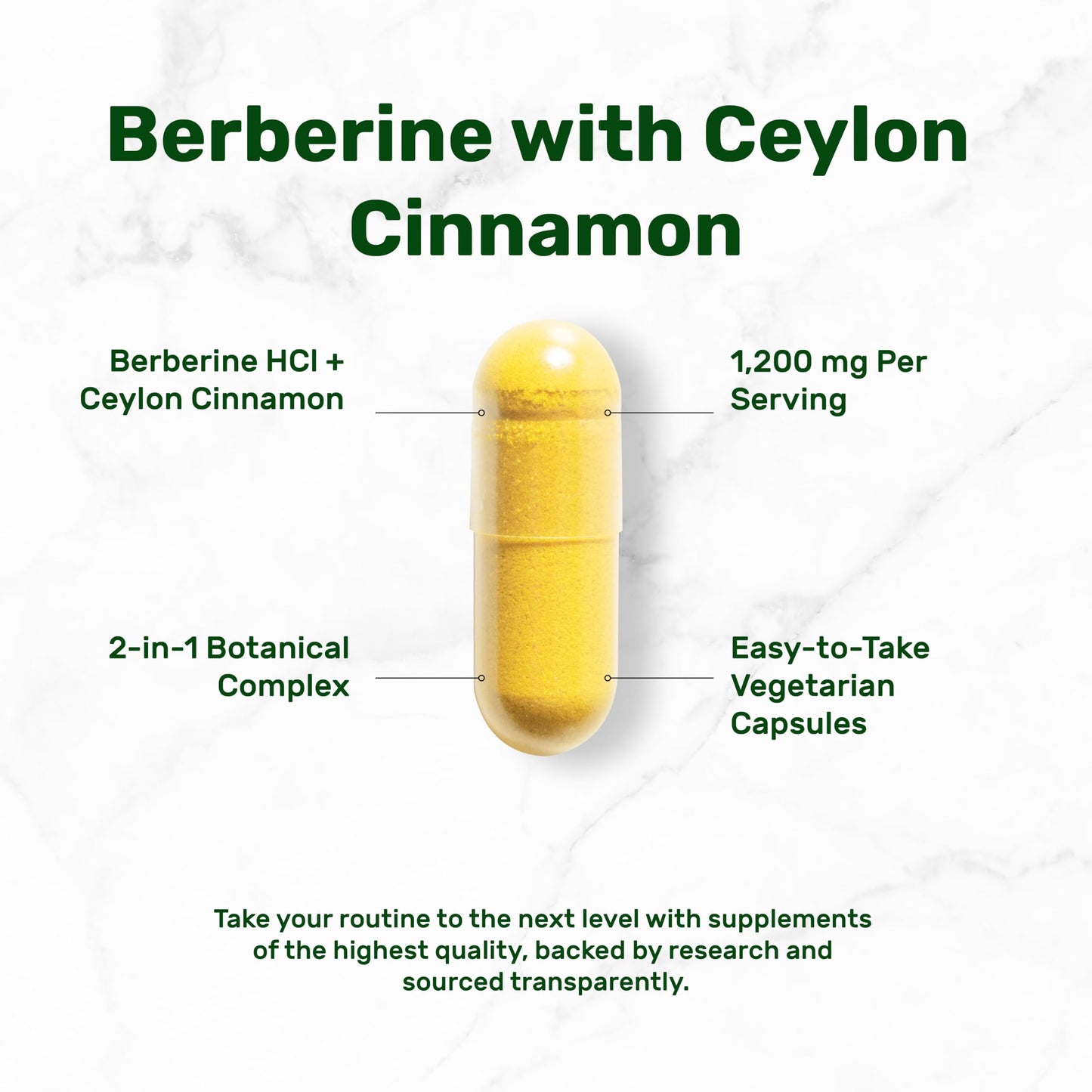 DEAL SUPPLEMENT Berberine with Ceylon Cinnamon 1,200 mg Per Serving Softgel 240