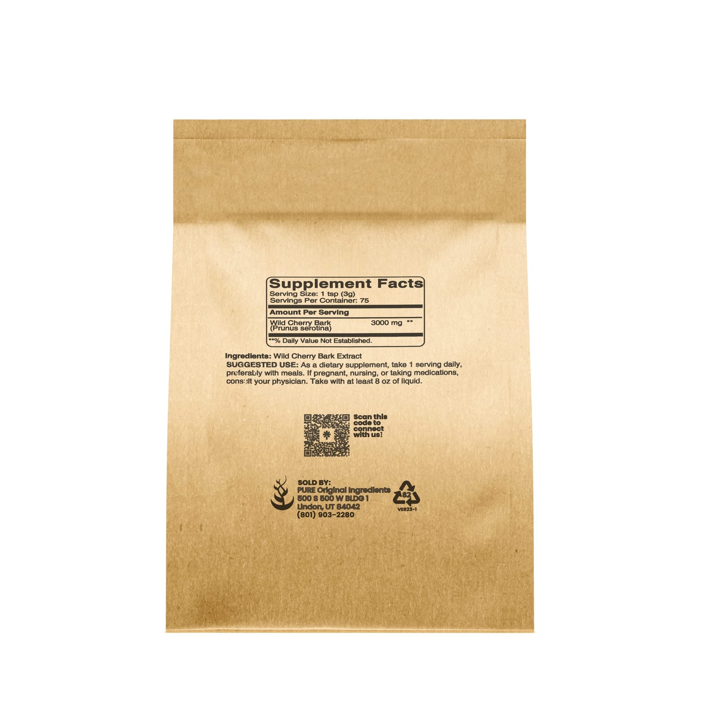 Pure Original Ingredients Wild Cherry Bark Powder 8 oz