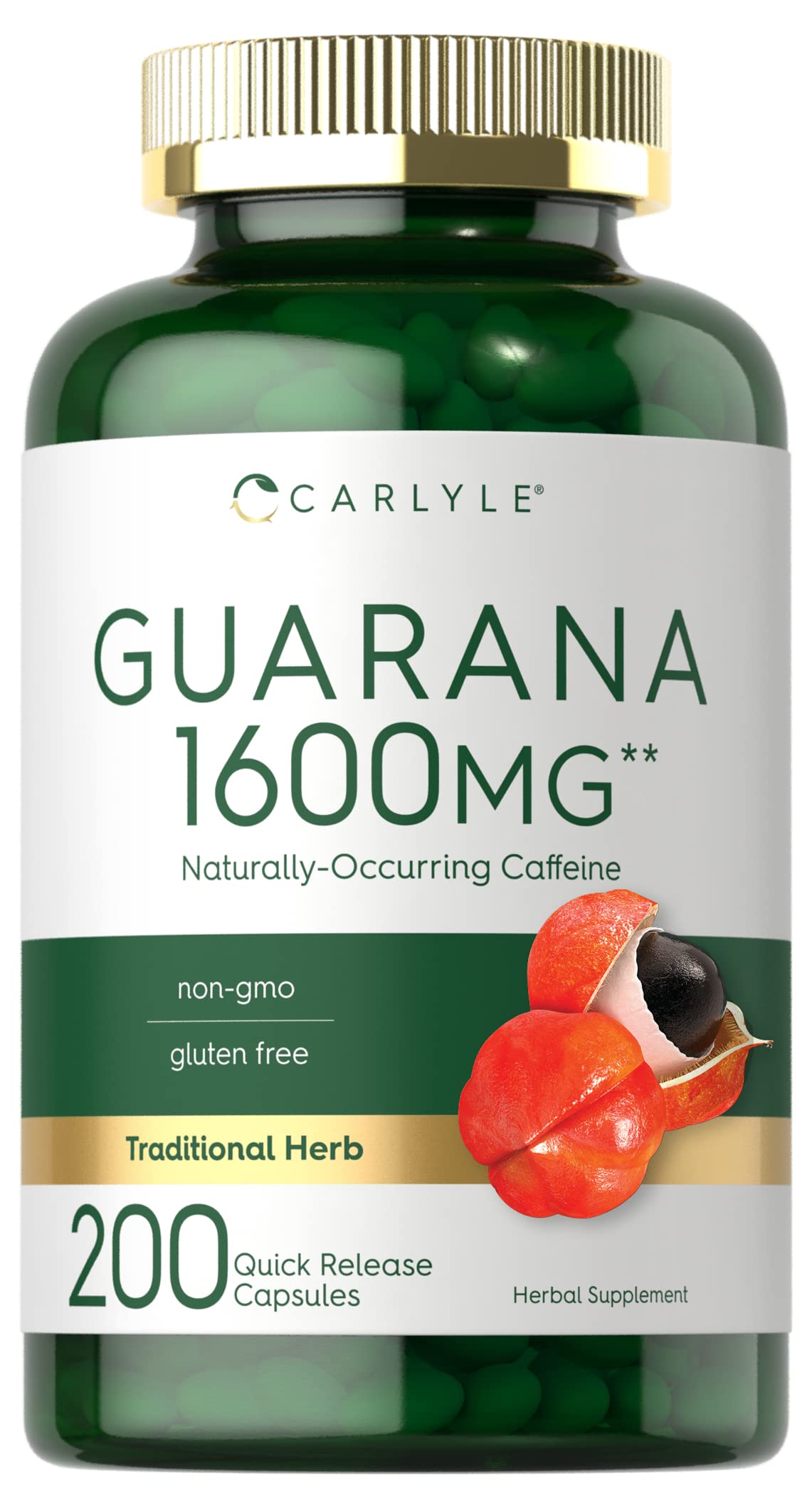 Carlyle Guarana Extract Capsules 200 Count
