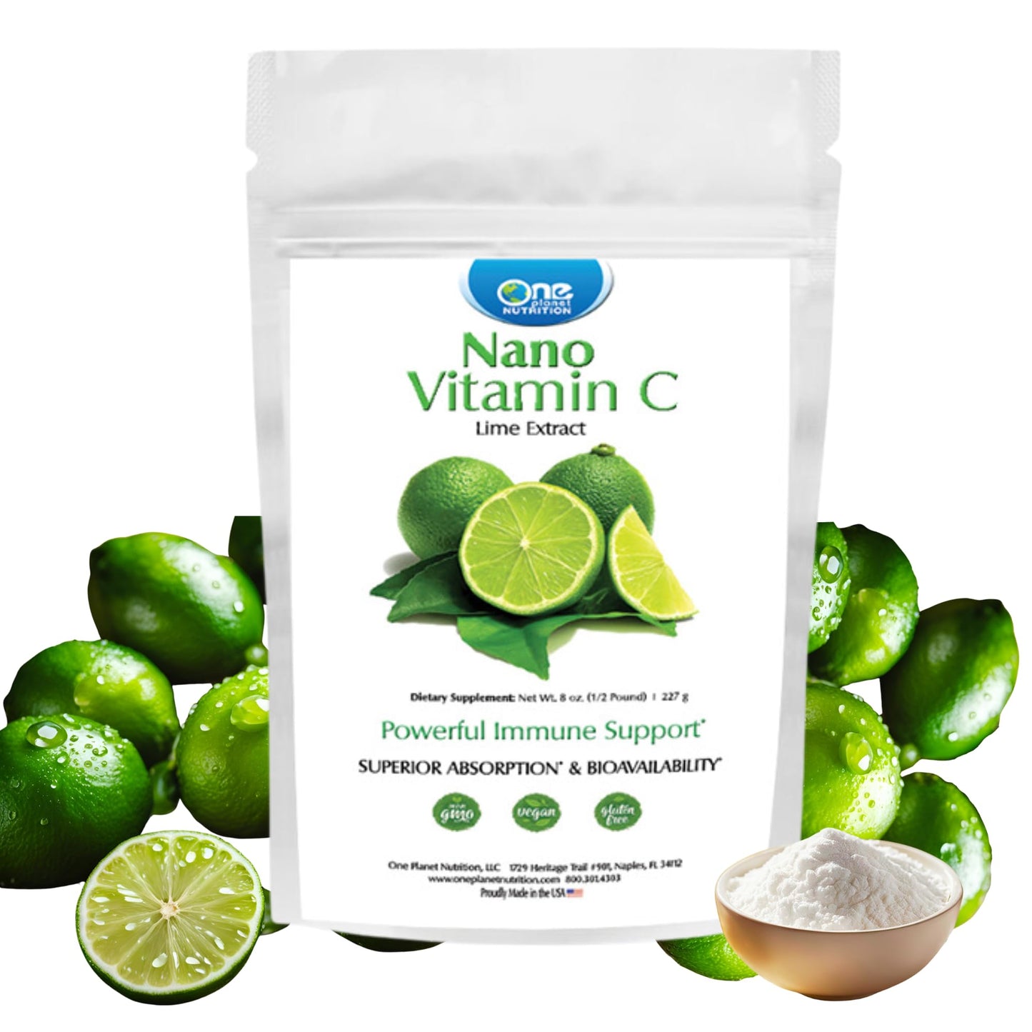 One Planet Nutrition Nano Vitamin C Powder 8.01 oz