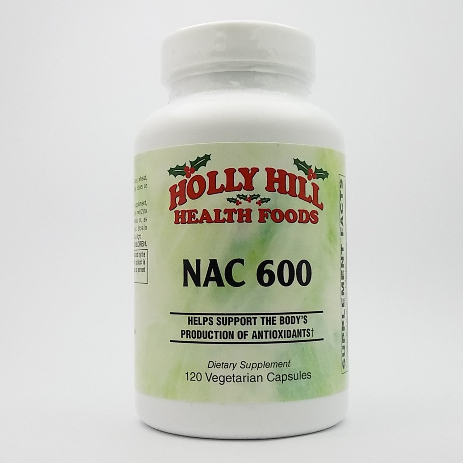 Holly Hill Health Foods NAC 600 (N-Acetyl Cysteine) Capsules, 120 Count