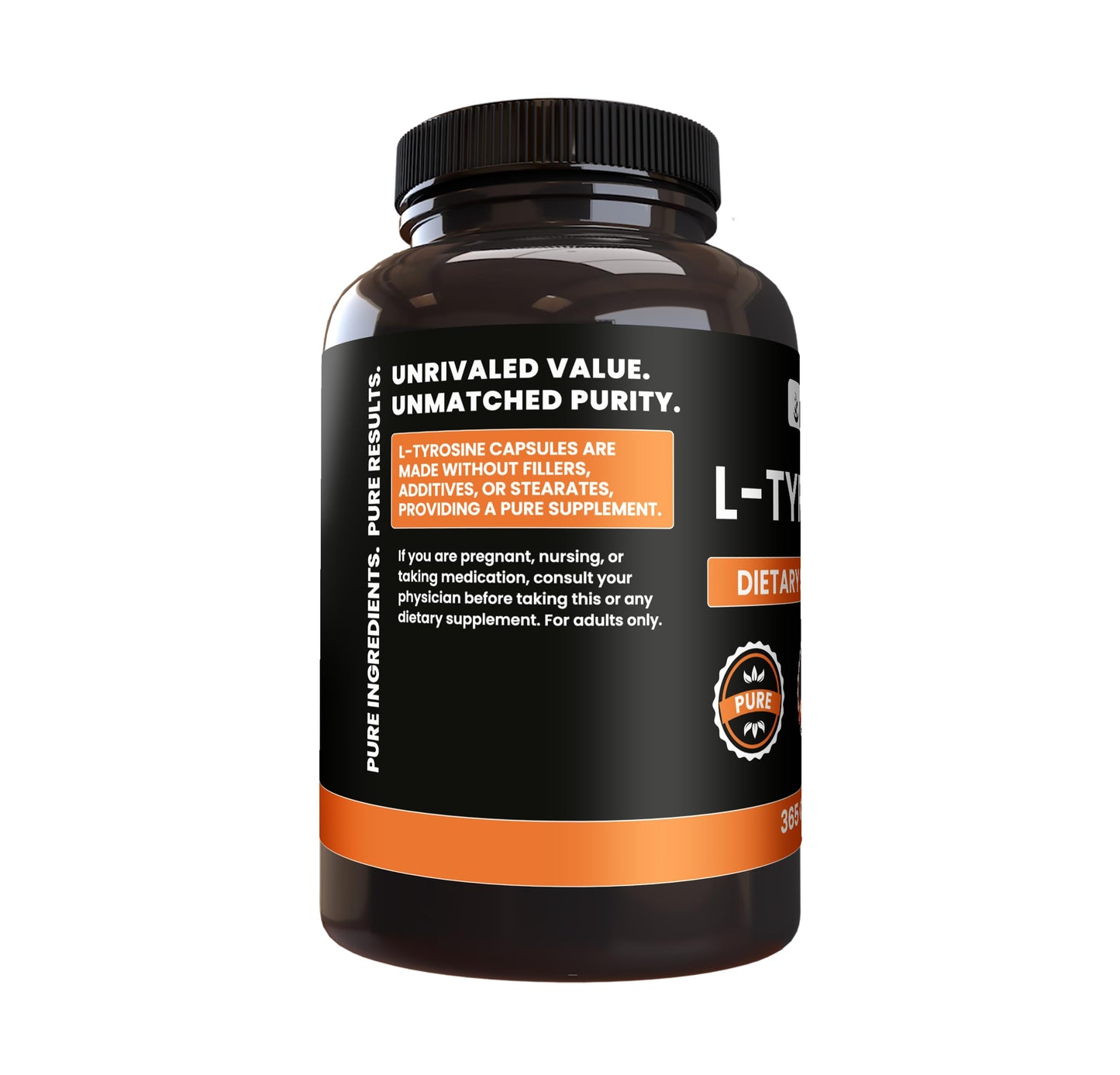 PURE ORIGINAL INGREDIENTS L-Tyrosine Capsules, 365 Count