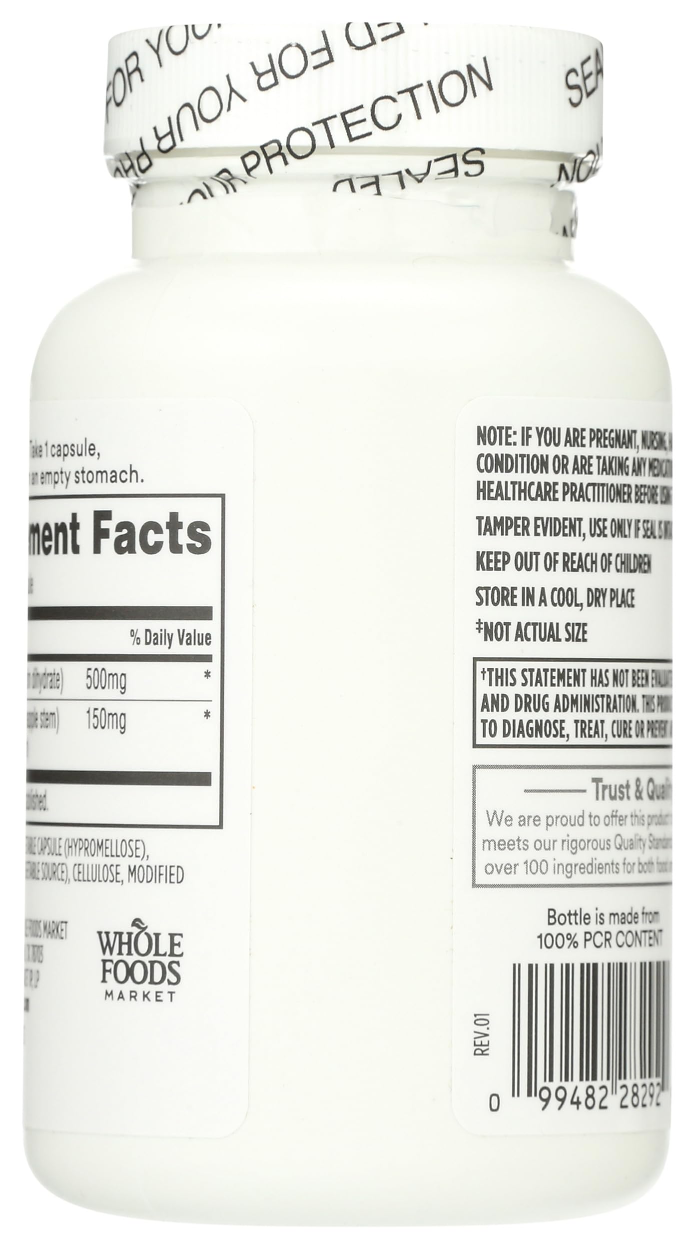 Whole Foods Market Quercetin with Bromelain Capsules, 100 Count