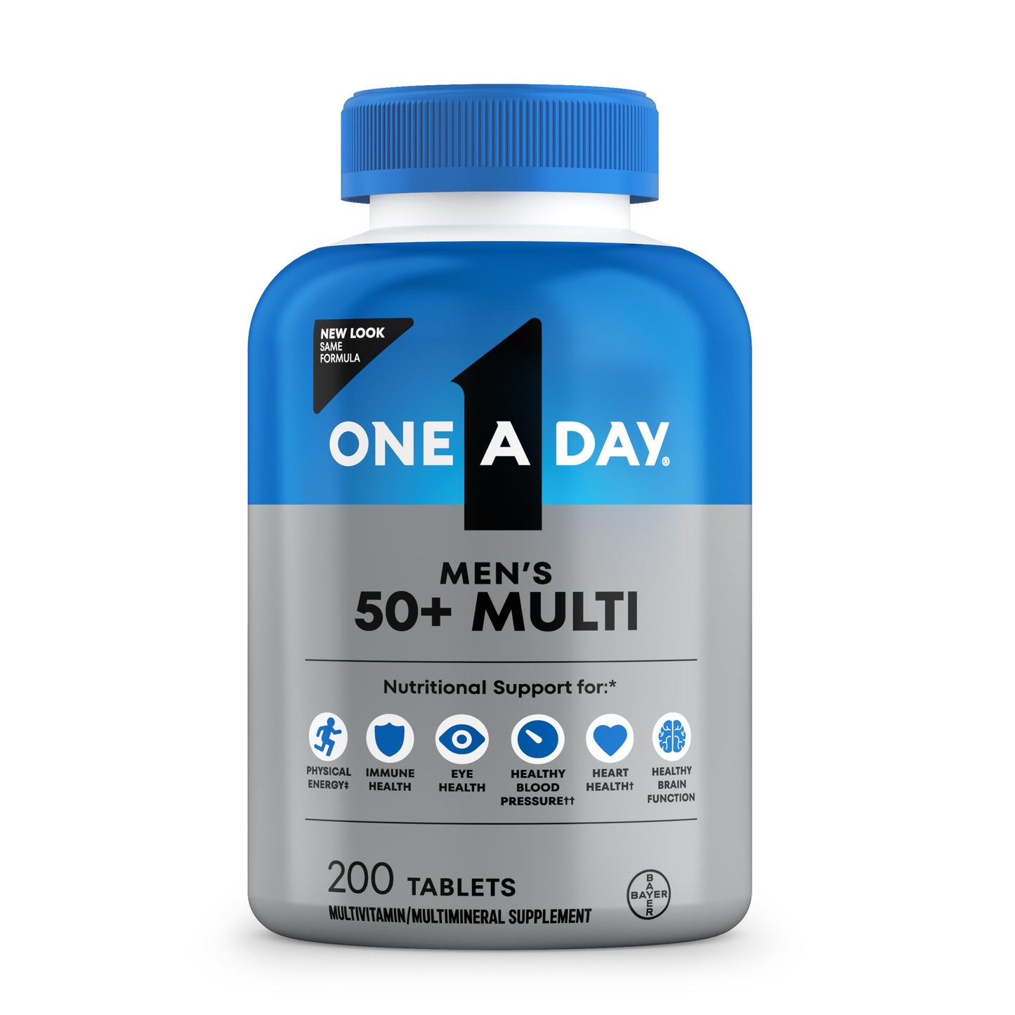 ONE A DAY Men’s 50+ Healthy Advantage Multivitamin Tablet 200 Count