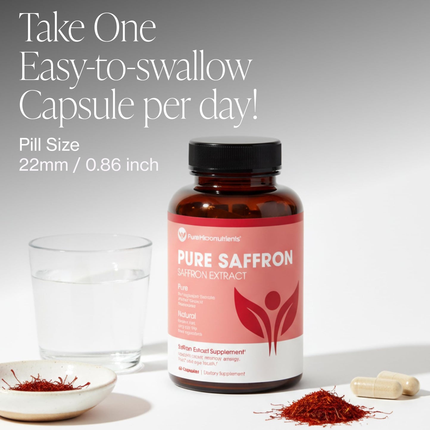 Pure Micronutrients Saffron Extract Capsules, 60 Count