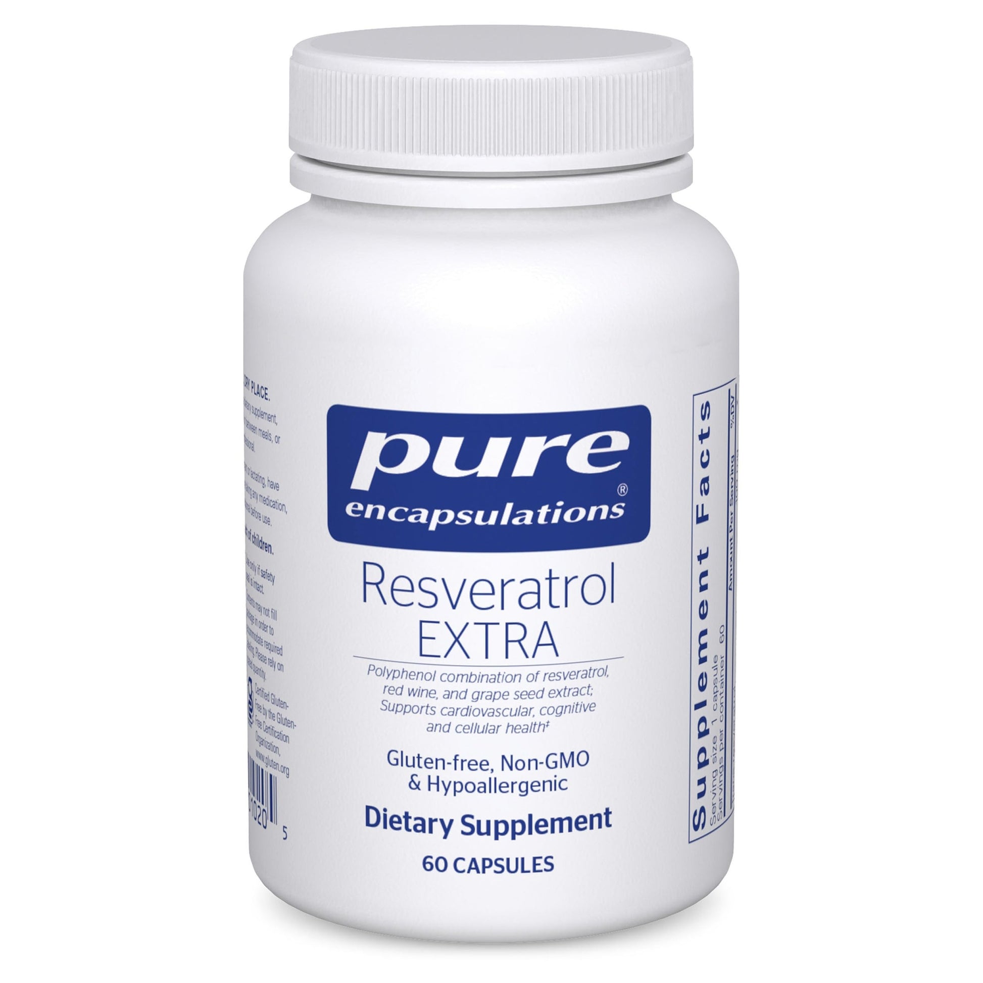 Pure Encapsulations Resveratrol EXTRA 100 mg Trans-Resveratrol Capsules, 60 Count
