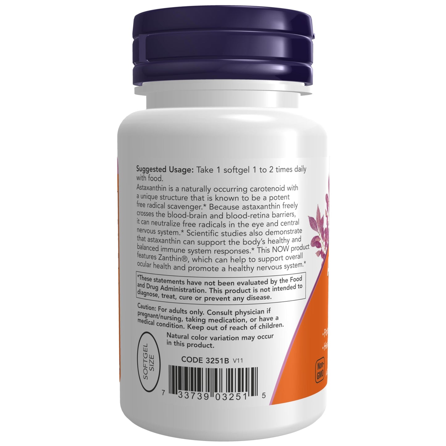 NOW Foods Astaxanthin 4 mg Softgels, 60 Count