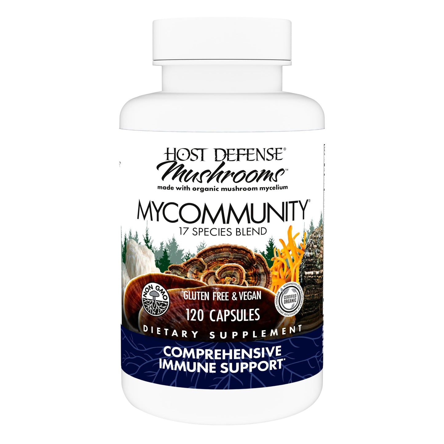 Host Defense MyCommunity Capsules, 120 Capsules