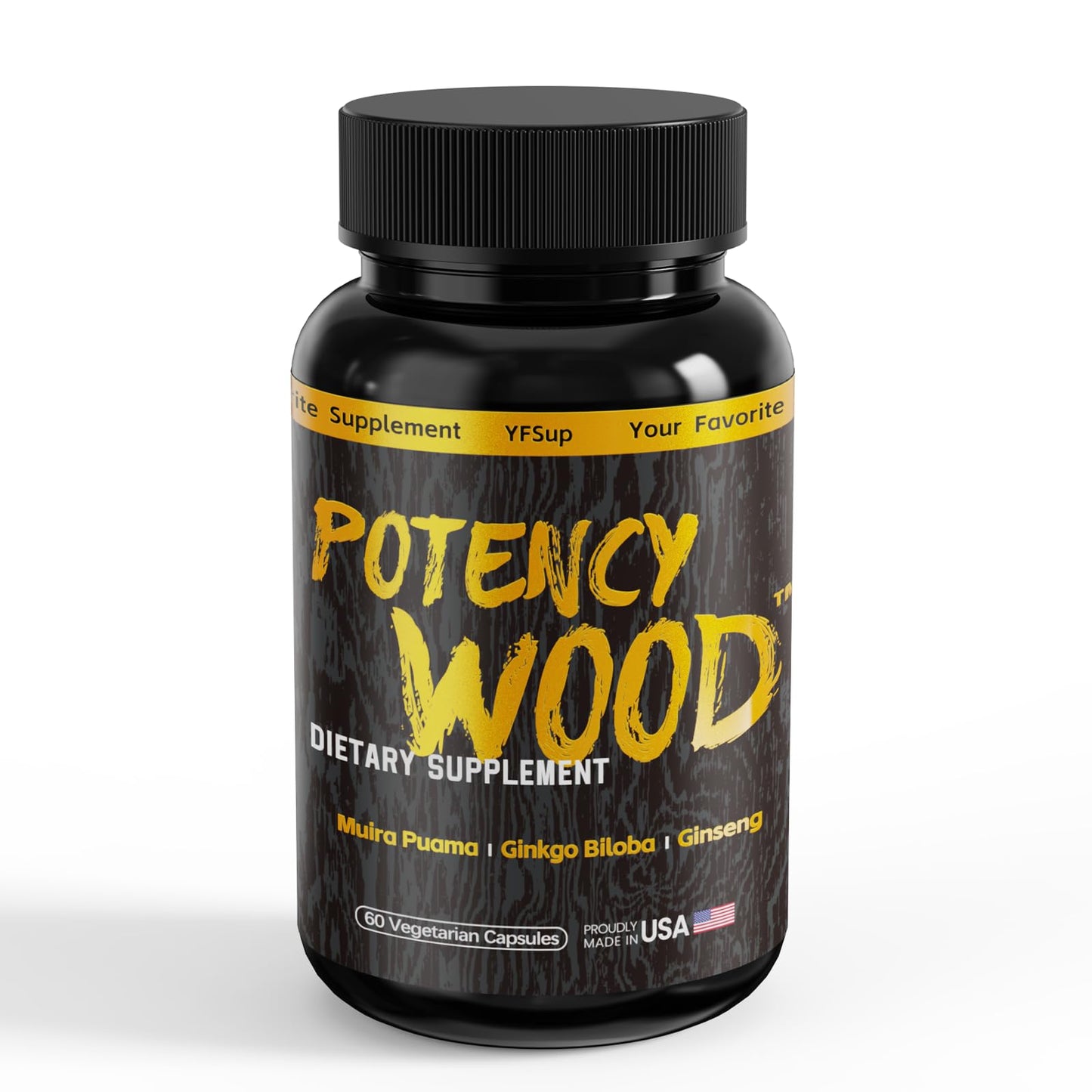 Potency Wood Ginseng Ashwagandha Ginkgo Tribulus, 60 Capsules
