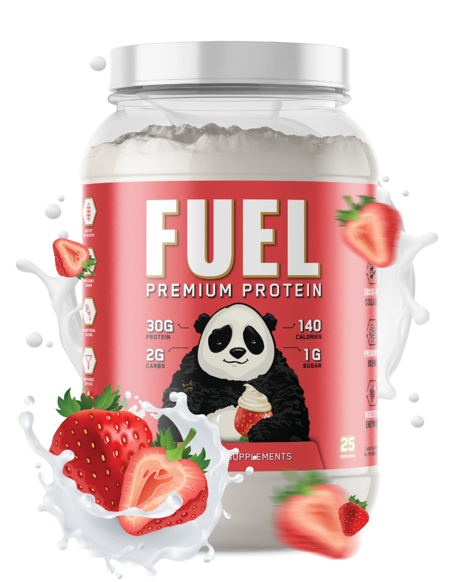 Underground Bio Labs Panda Fuel Premium Protein Whey Protein Powder, 40 Servings