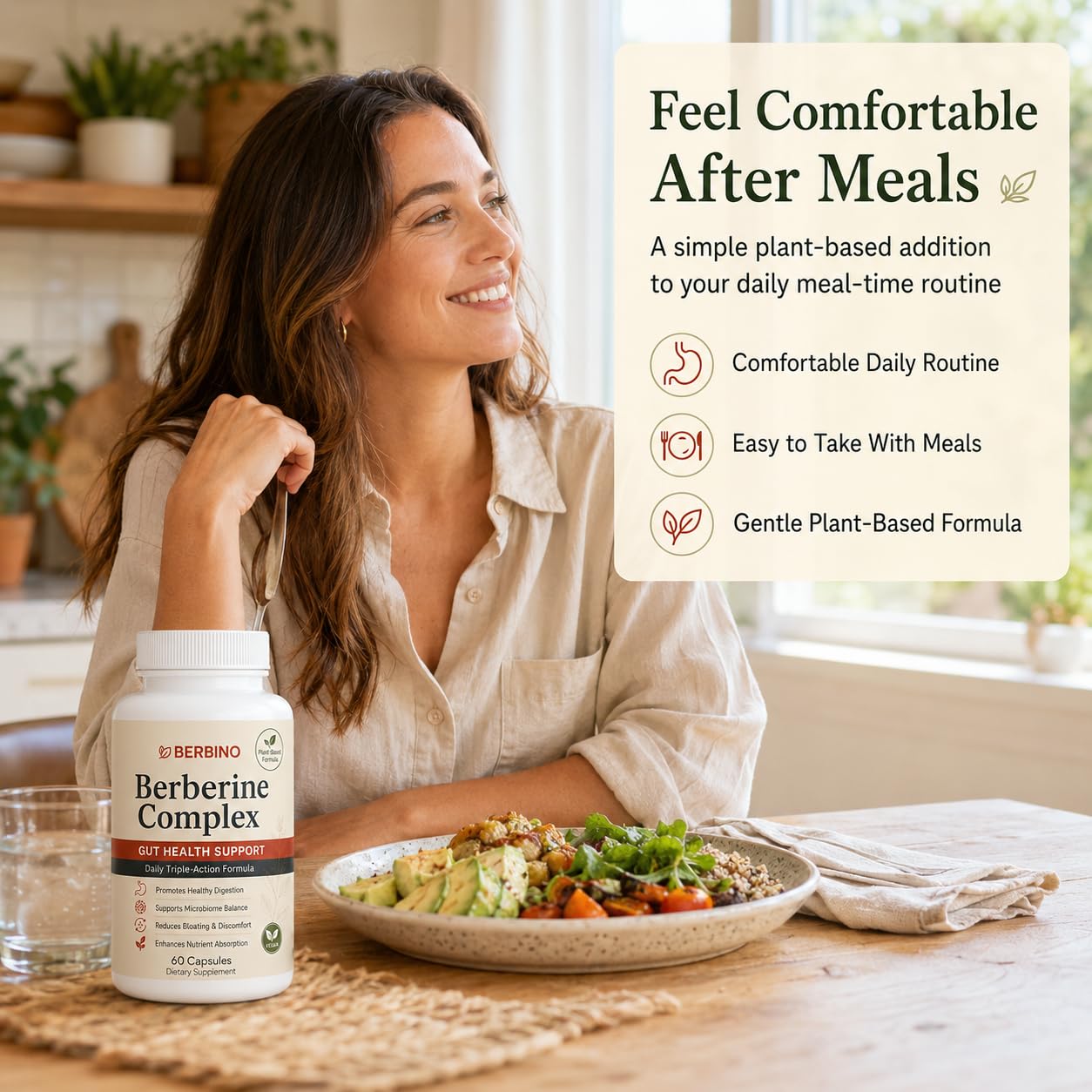 Awjsde Berbino Berberine Complex Capsules with Allicin Garlic Extract & Piperine, 60 Capsules