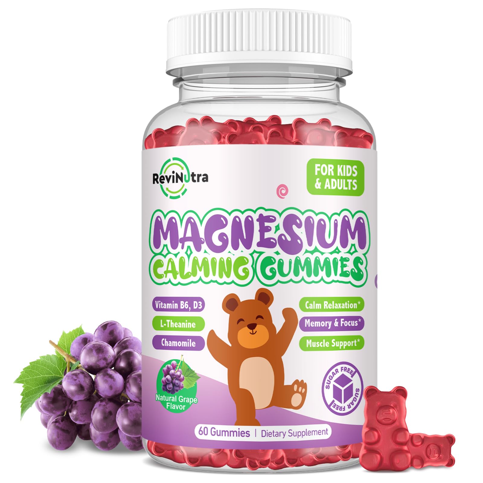 ReviNutra Magnesium Glycinate Gummies, 60 Count