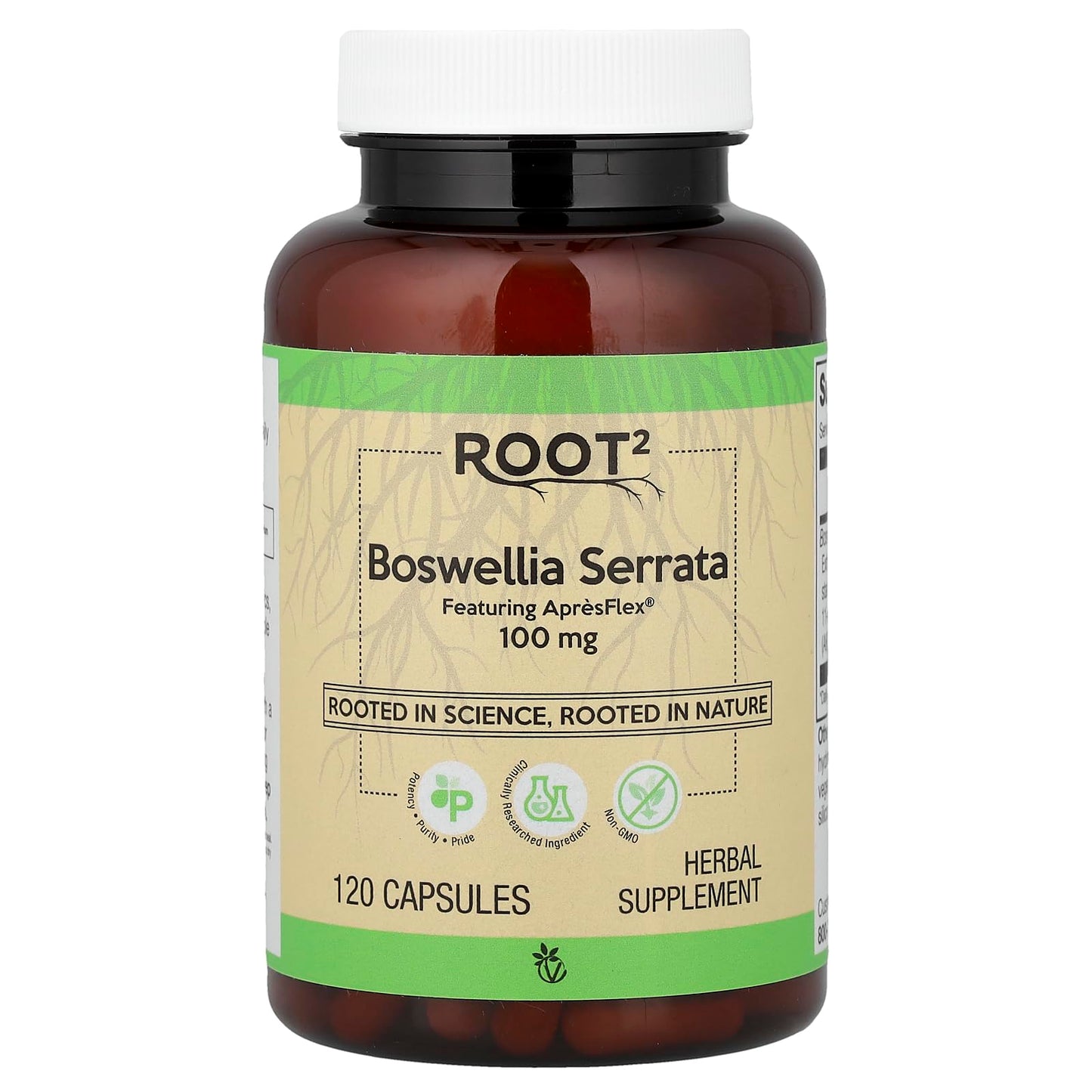 Vitacost Root2 Boswellia Serrata Featuring AprésFlex 100 mg Capsule, 120 Capsules