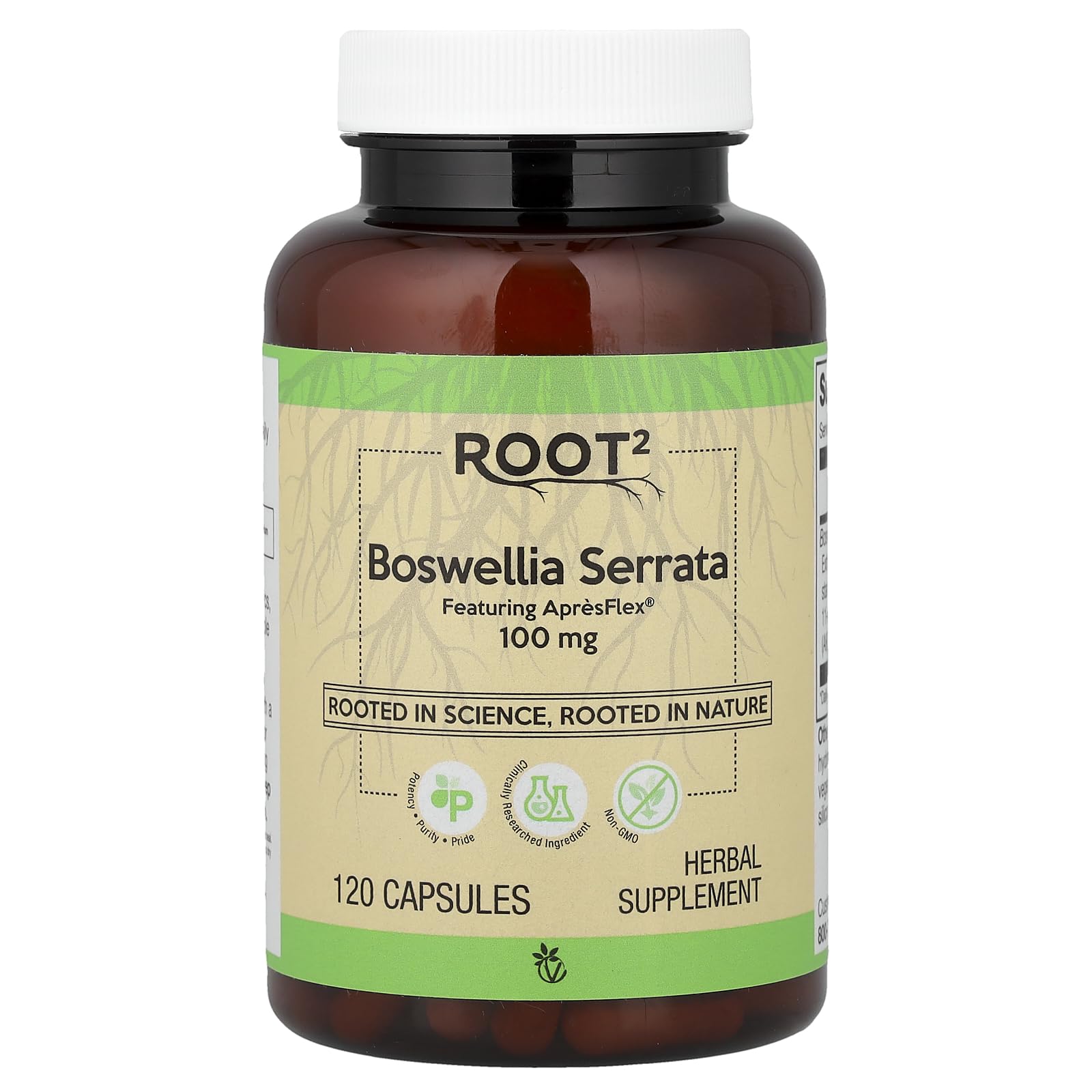 Vitacost Root2 Boswellia Serrata Featuring AprésFlex 100 mg Capsule, 120 Capsules