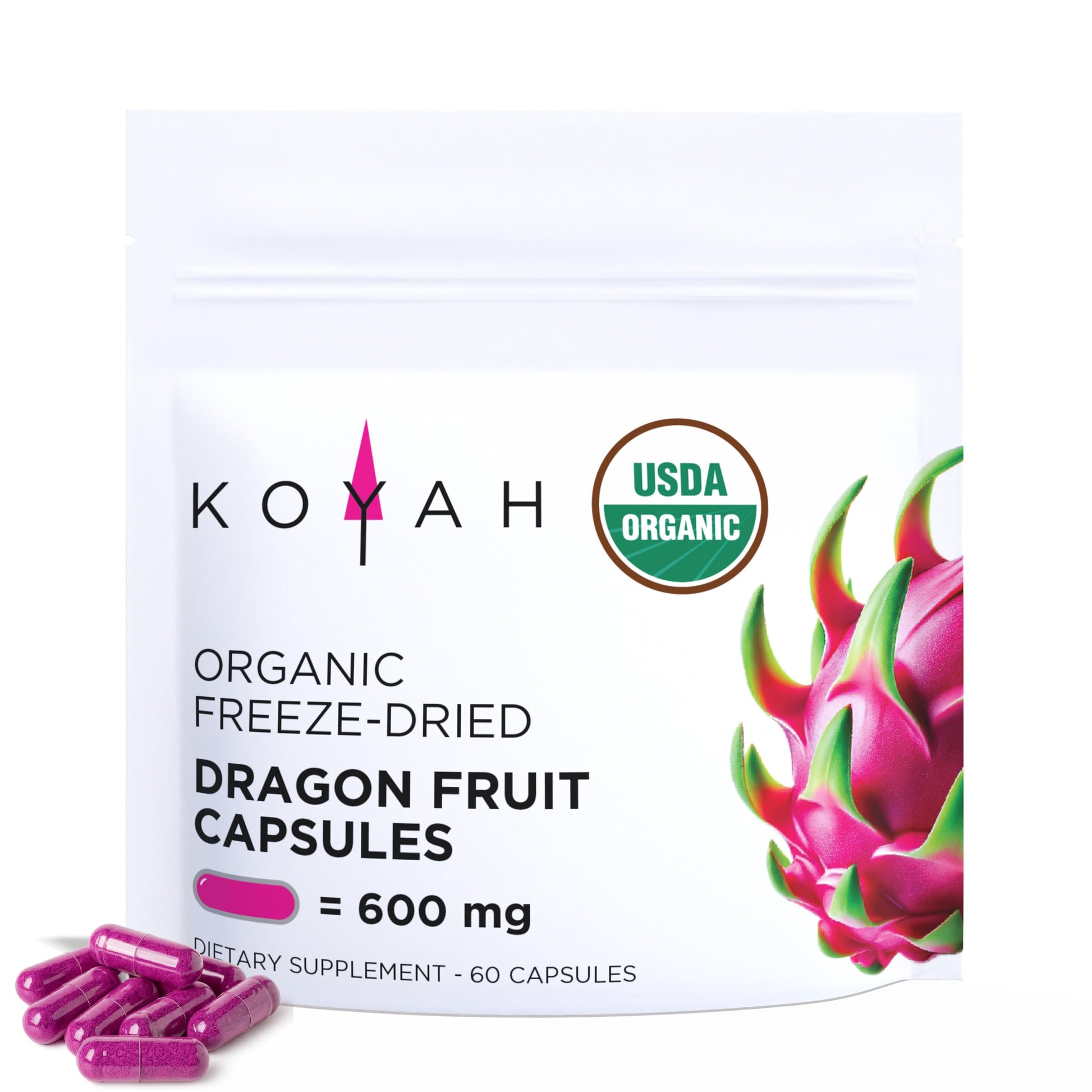 KOYAH Organic Dragon Fruit Capsule 60 Count